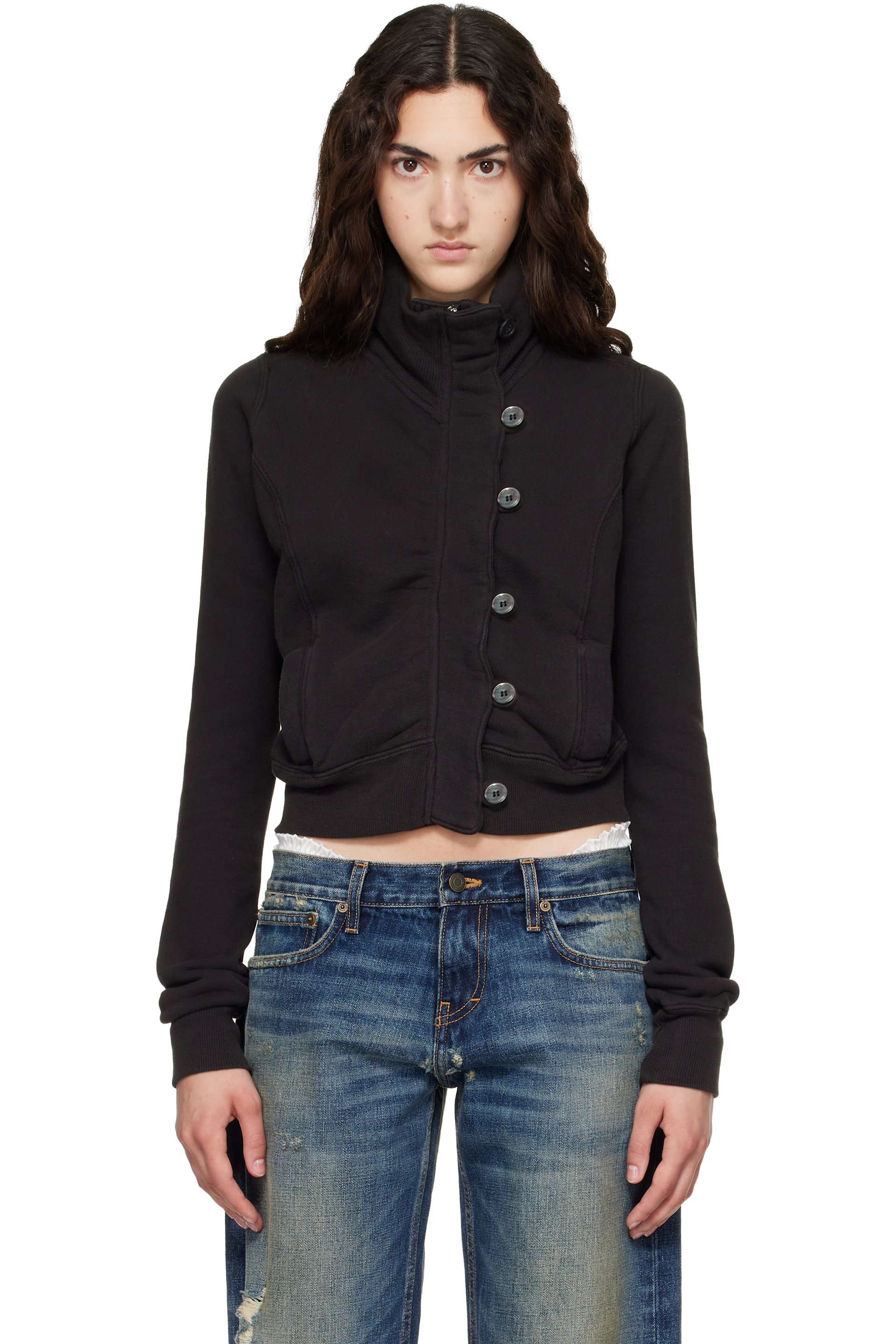 Raimundo Langlois - Black Button Front Zip Jacket