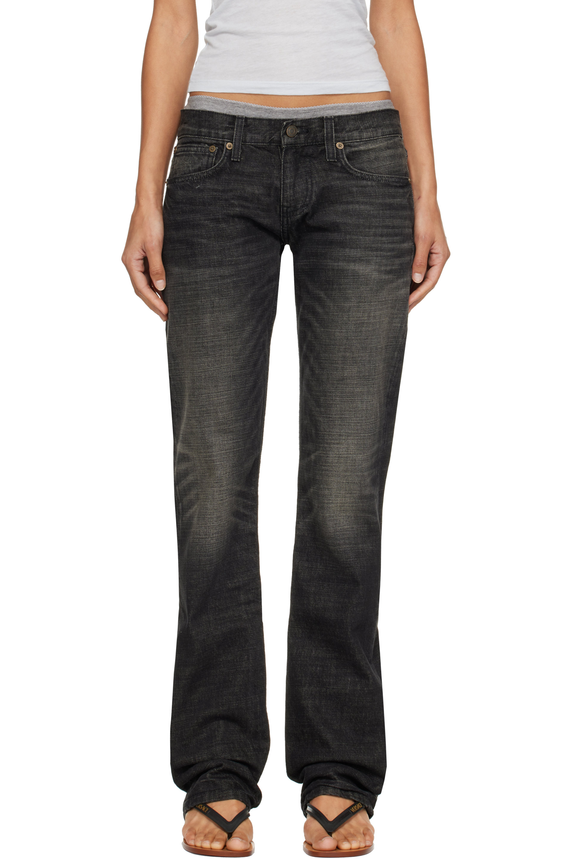 Raimundo Langlois - SSENSE Exclusive Black Slim Straight Jeans