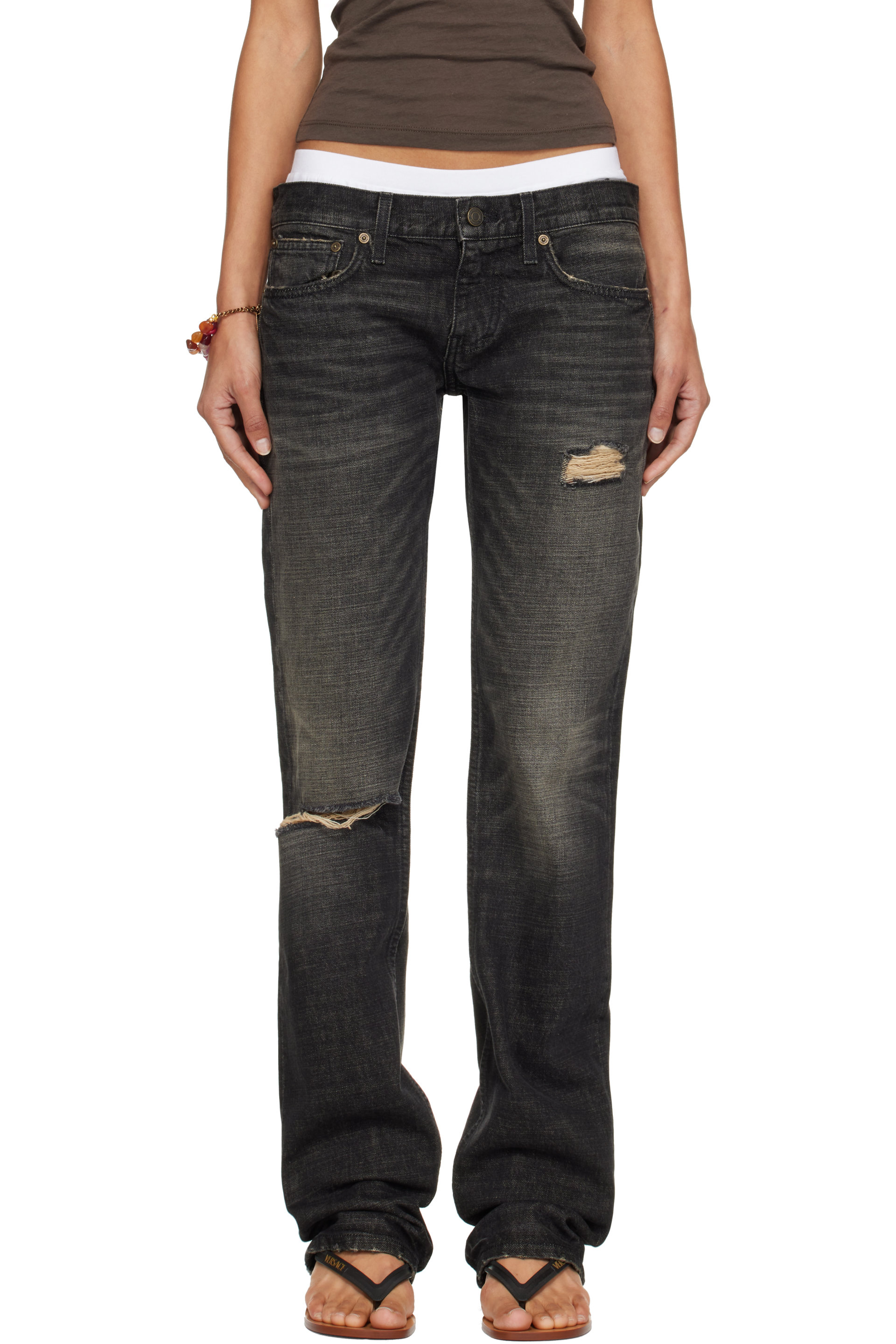 Raimundo Langlois - SSENSE Exclusive Black Slim Straight Jeans