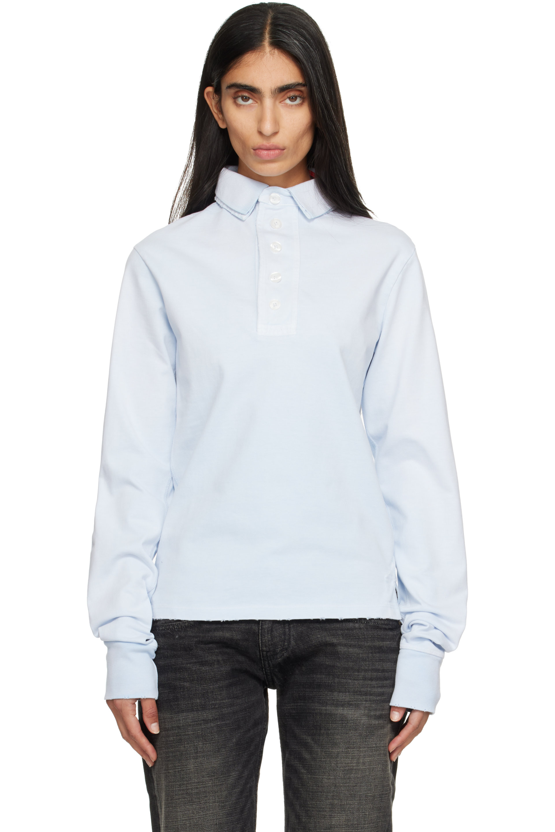 Raimundo Langlois - SSENSE Exclusive Blue Rugby Polo