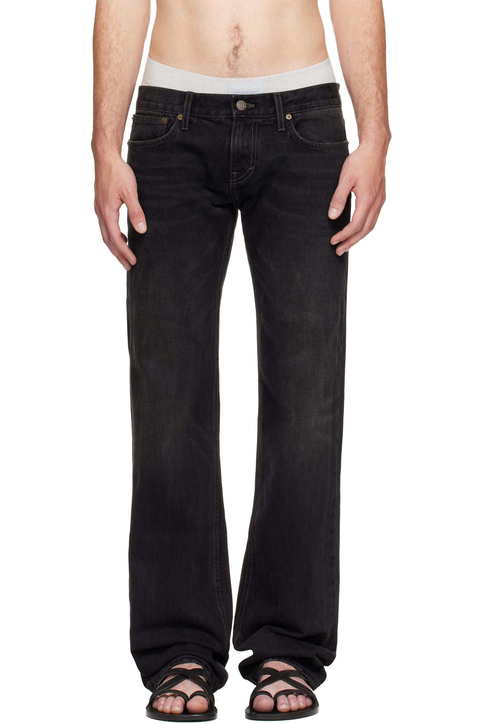 Raimundo Langlois - Black Slim Straight Jeans