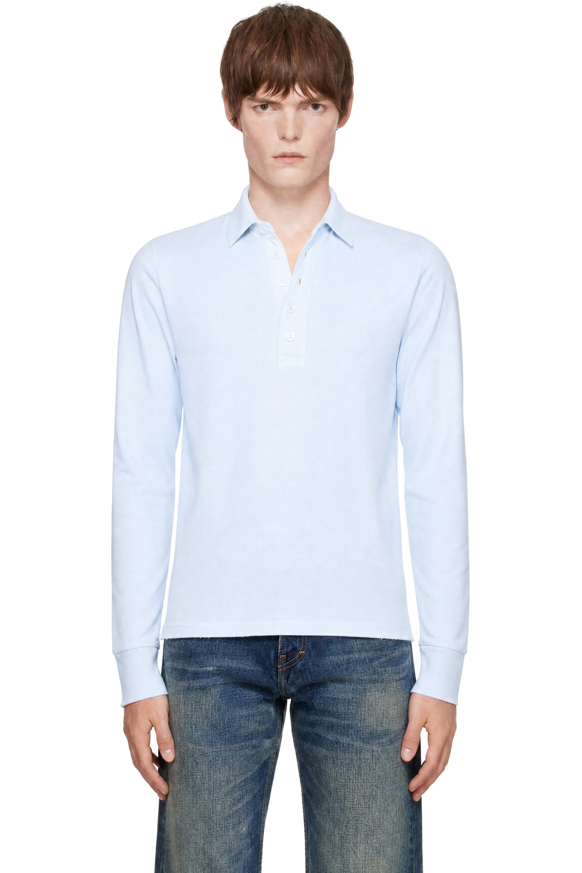 Raimundo Langlois - SSENSE Exclusive Blue Rugby Polo