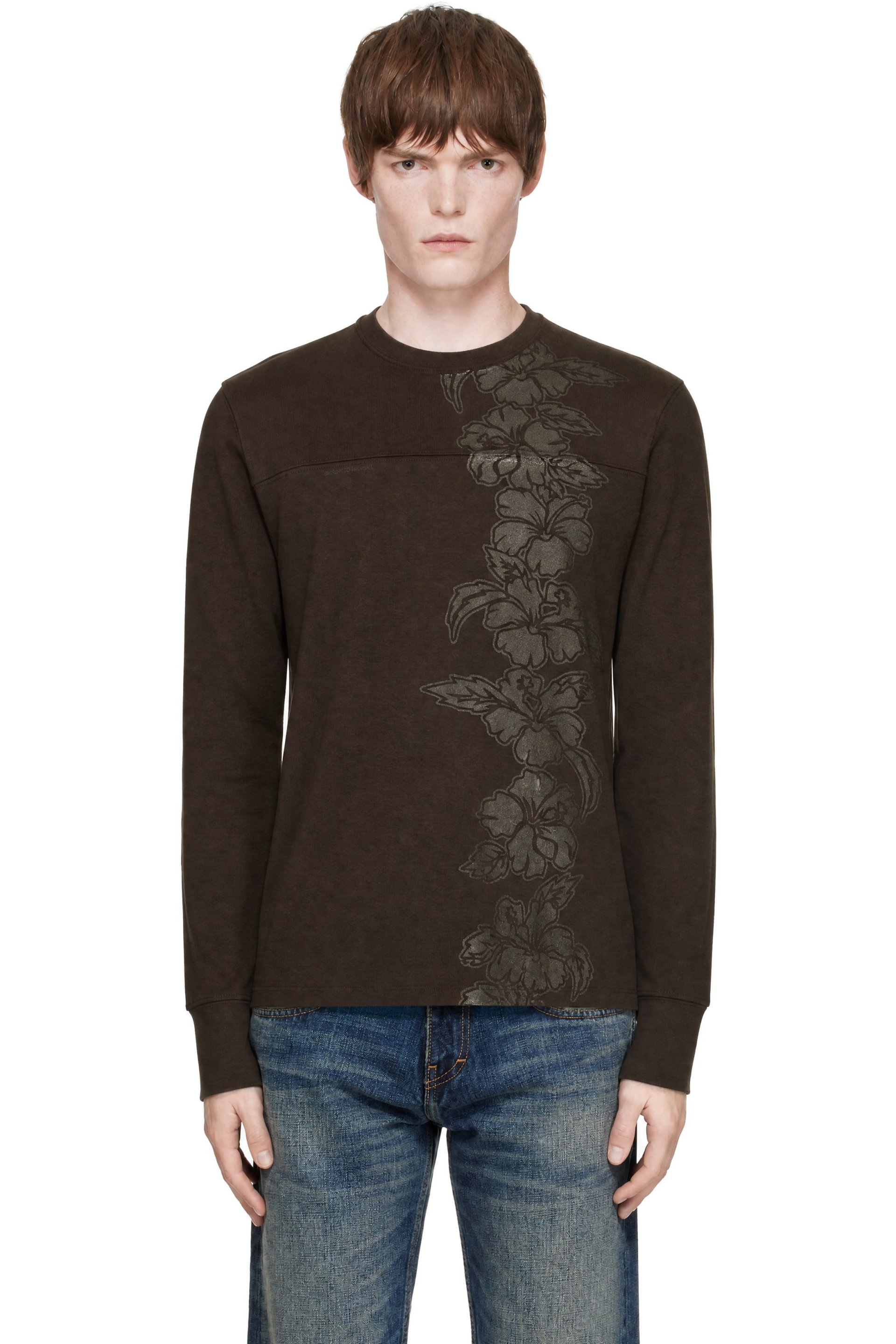 Raimundo Langlois - SSENSE Exclusive Brown Long Sleeve Football T-shirt