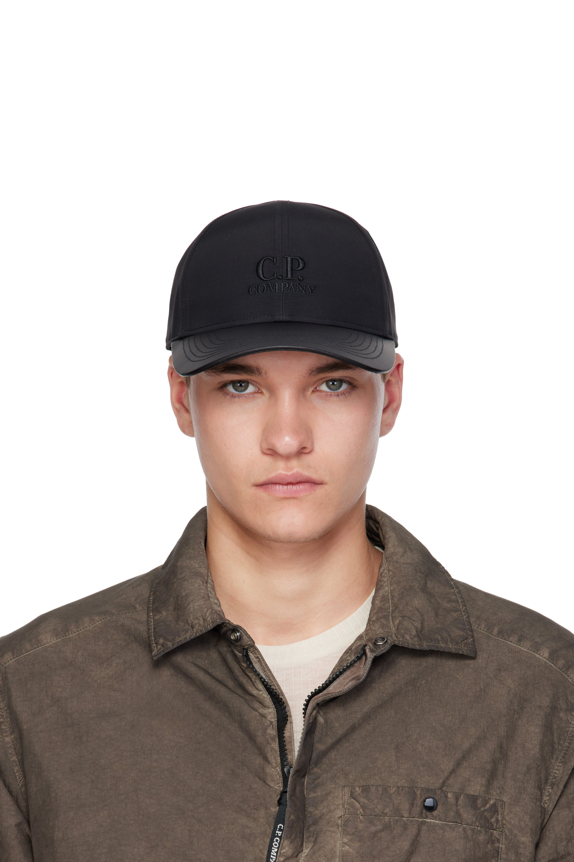 C.P. Company - Casquette noire en nylon à logo
