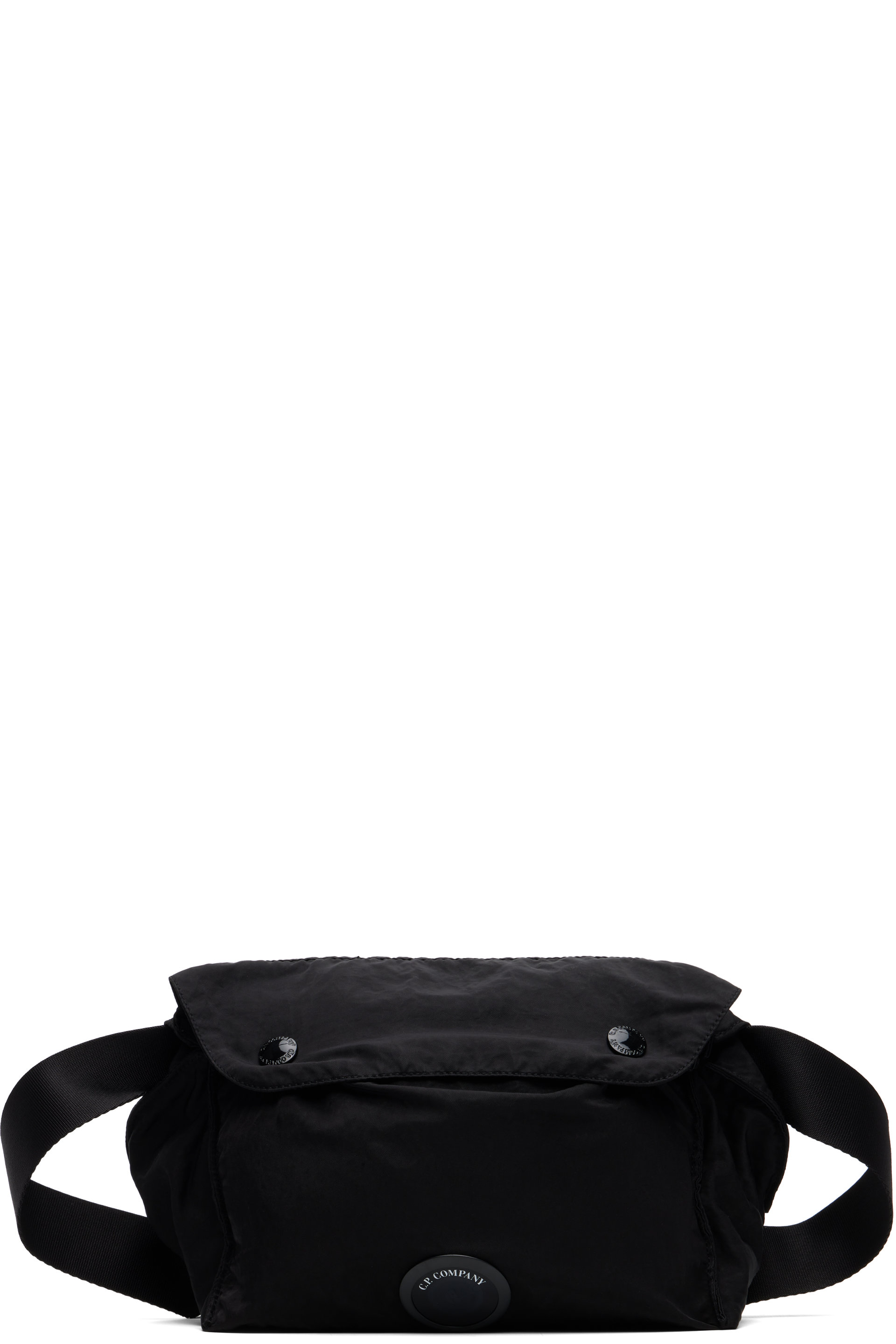 C.P. Company - Black Nylon B Lens Zipped Waist Pouch
