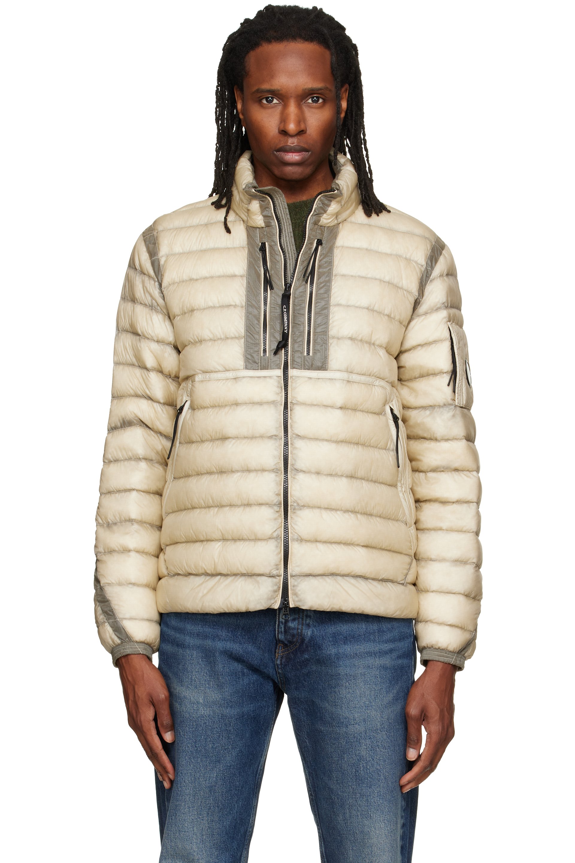 C.P. Company - Beige D.D. Shell Lens Down Jacket
