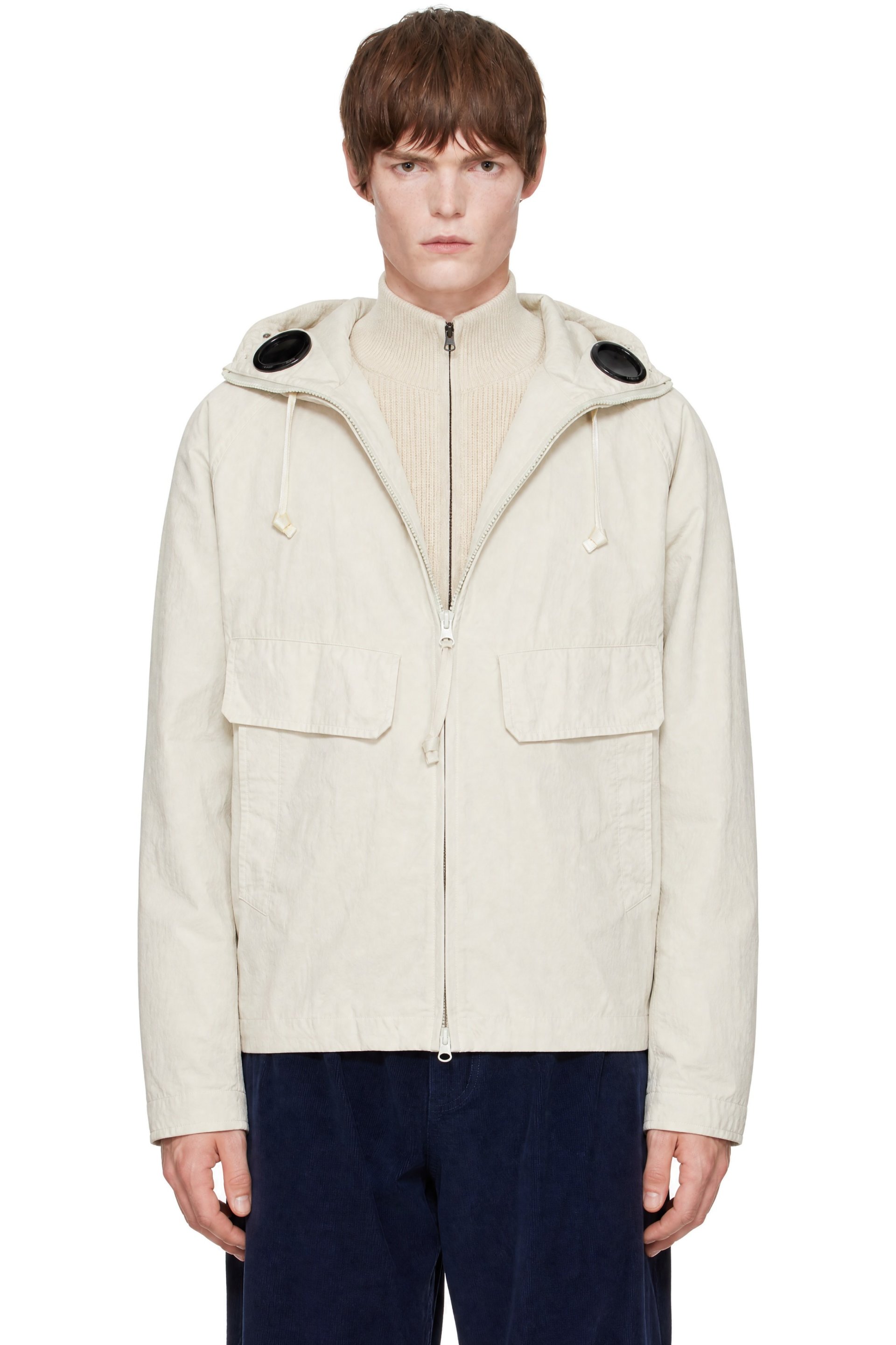 C.P. Company - Off-White Twill Mixed Explorer Jacket