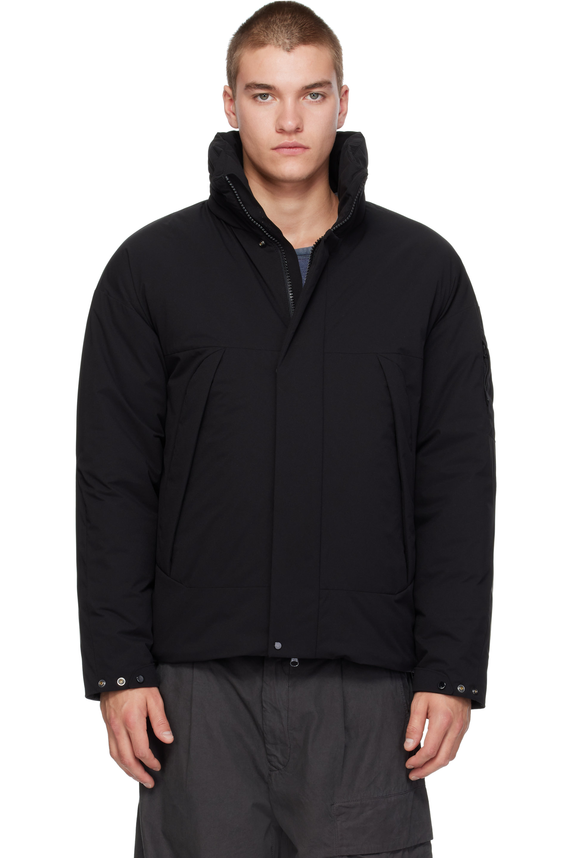 C.P. Company - Blouson noir en Pro-Tek à isolation Primaloft Silver® et à lentille