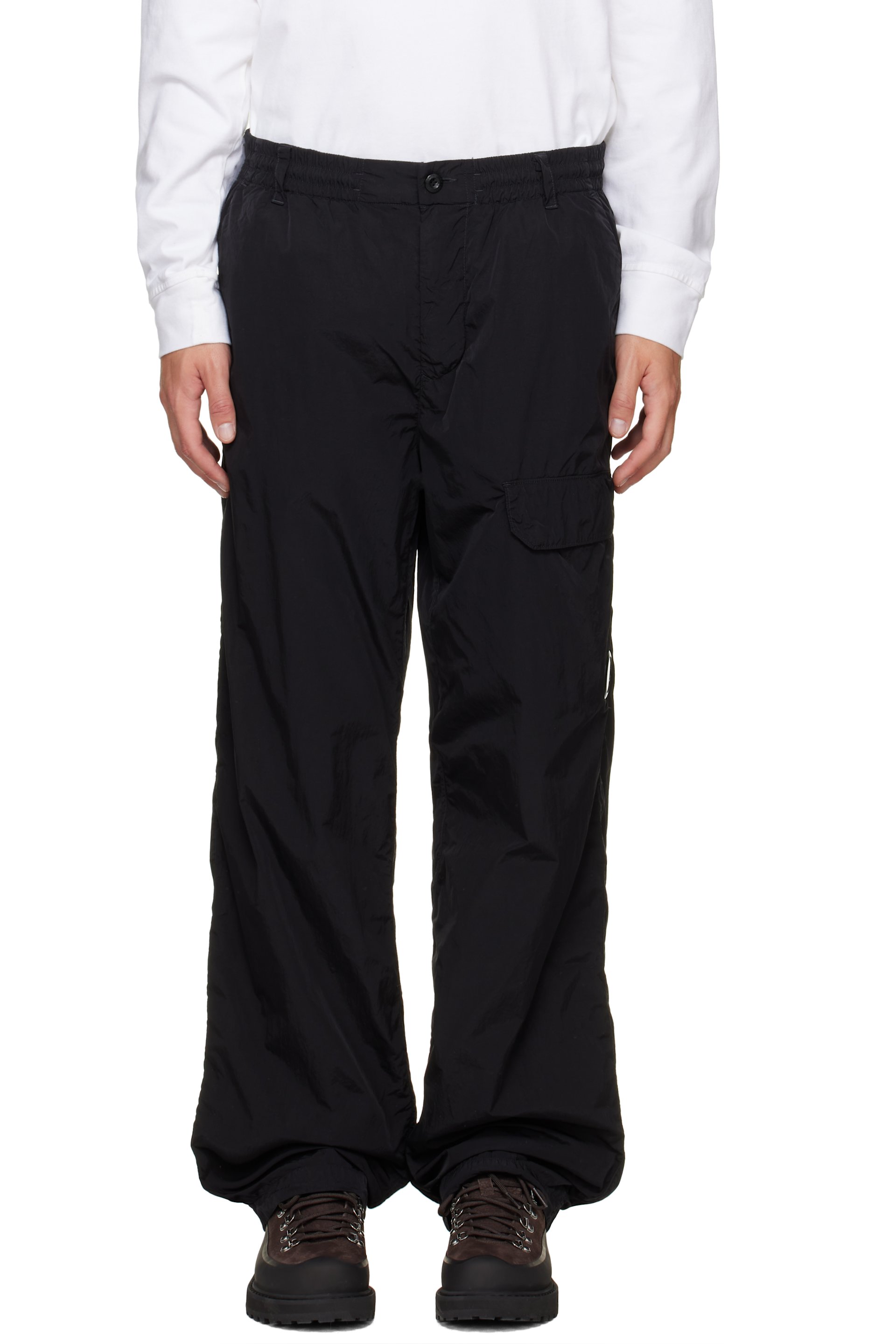 C.P. Company - Black Chrome-R Regular Lens Cargo Pants