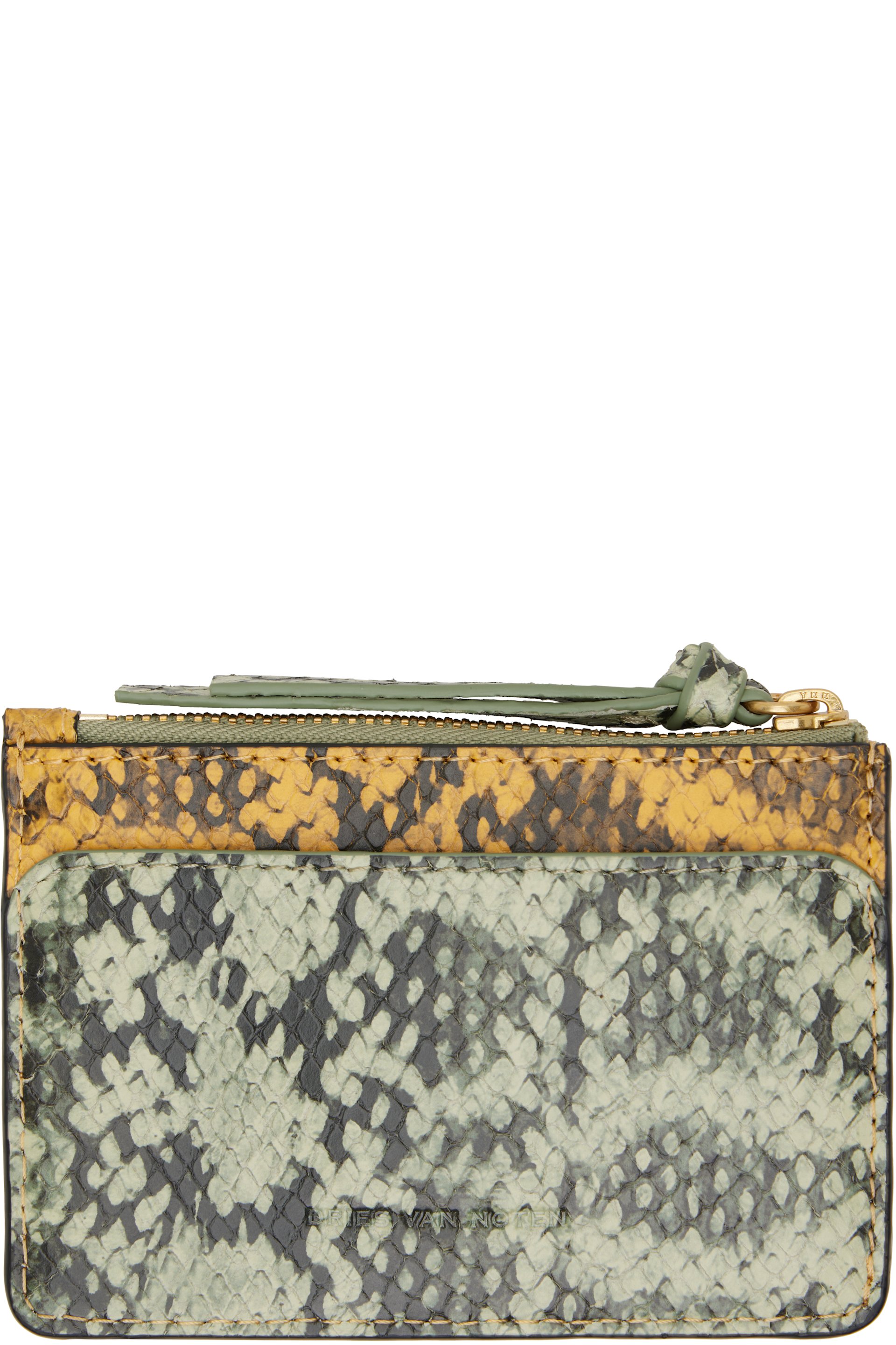 Dries Van Noten - Yellow Leather Card Holder