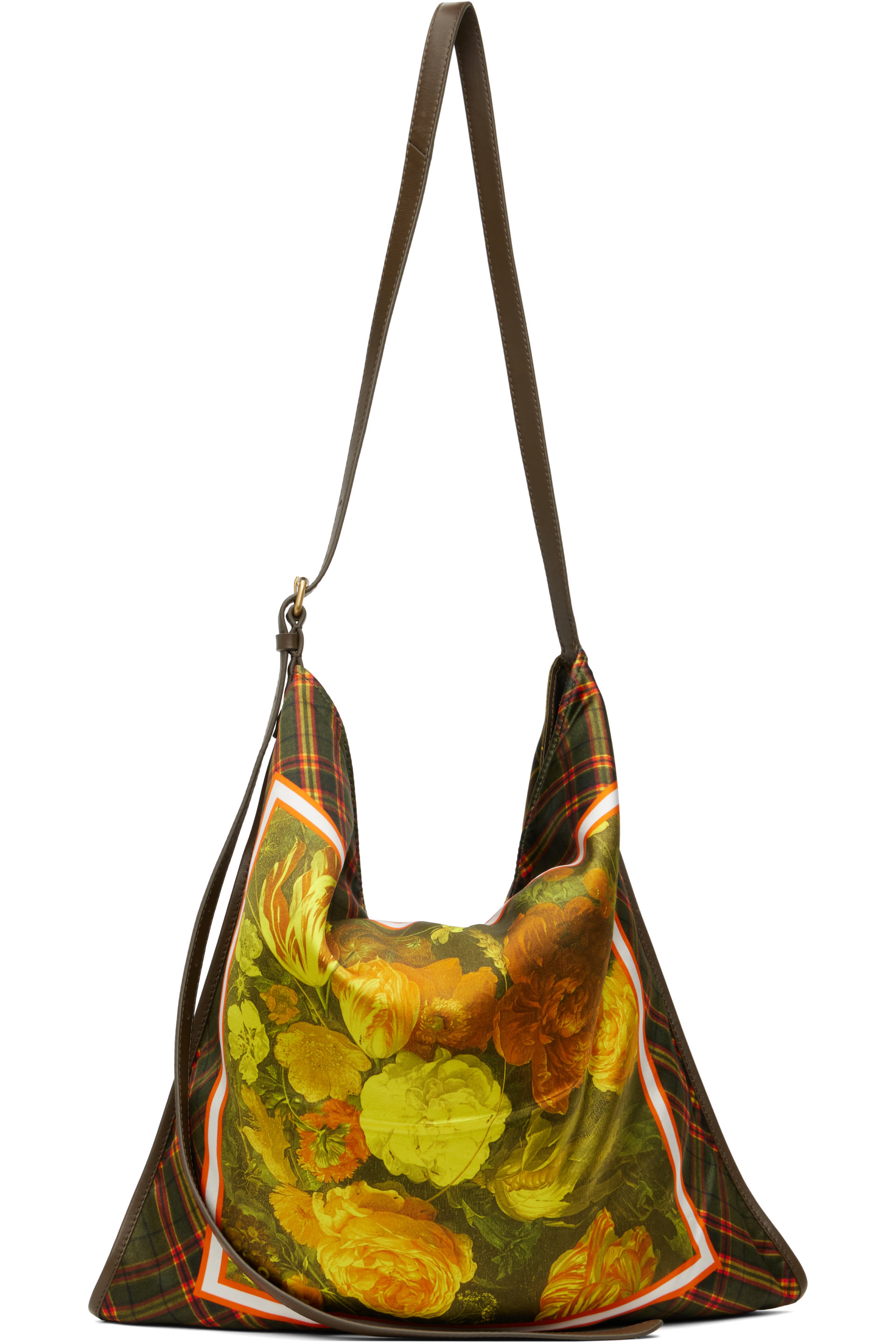 Dries Van Noten - Yellow Large Scarf Print Shoulder Bag