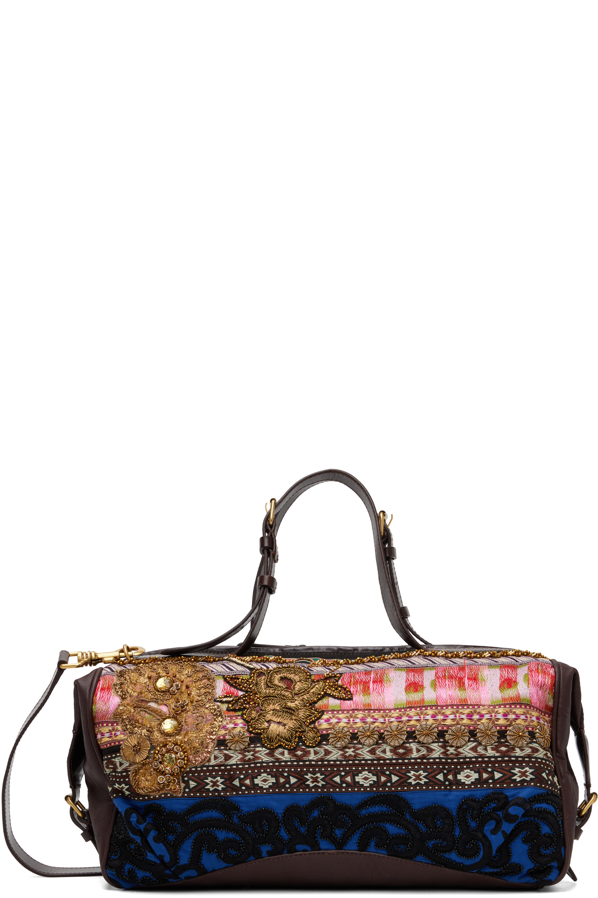 Dries Van Noten - Multicolor Medium Embroidered East West Zip Bag