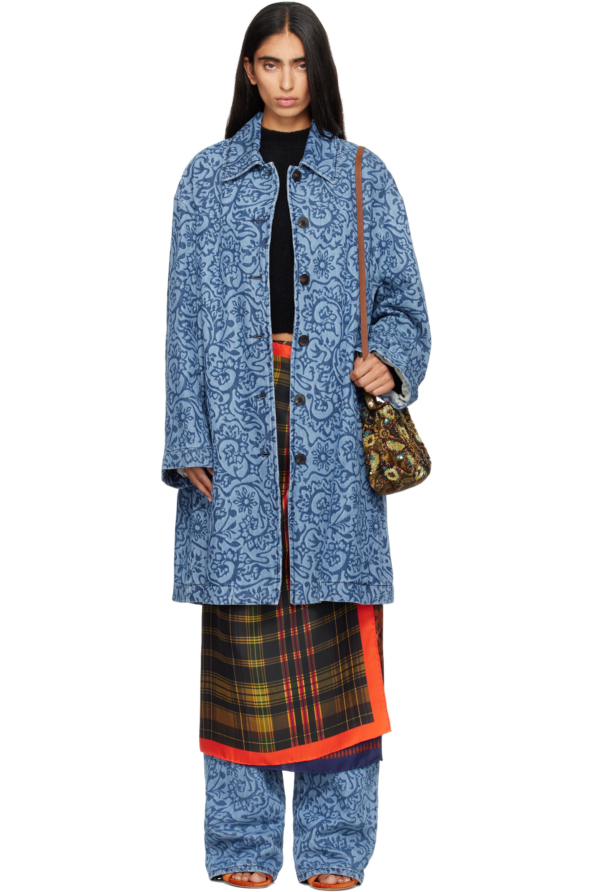 Dries Van Noten - 蓝色 Rondero Denim 大衣