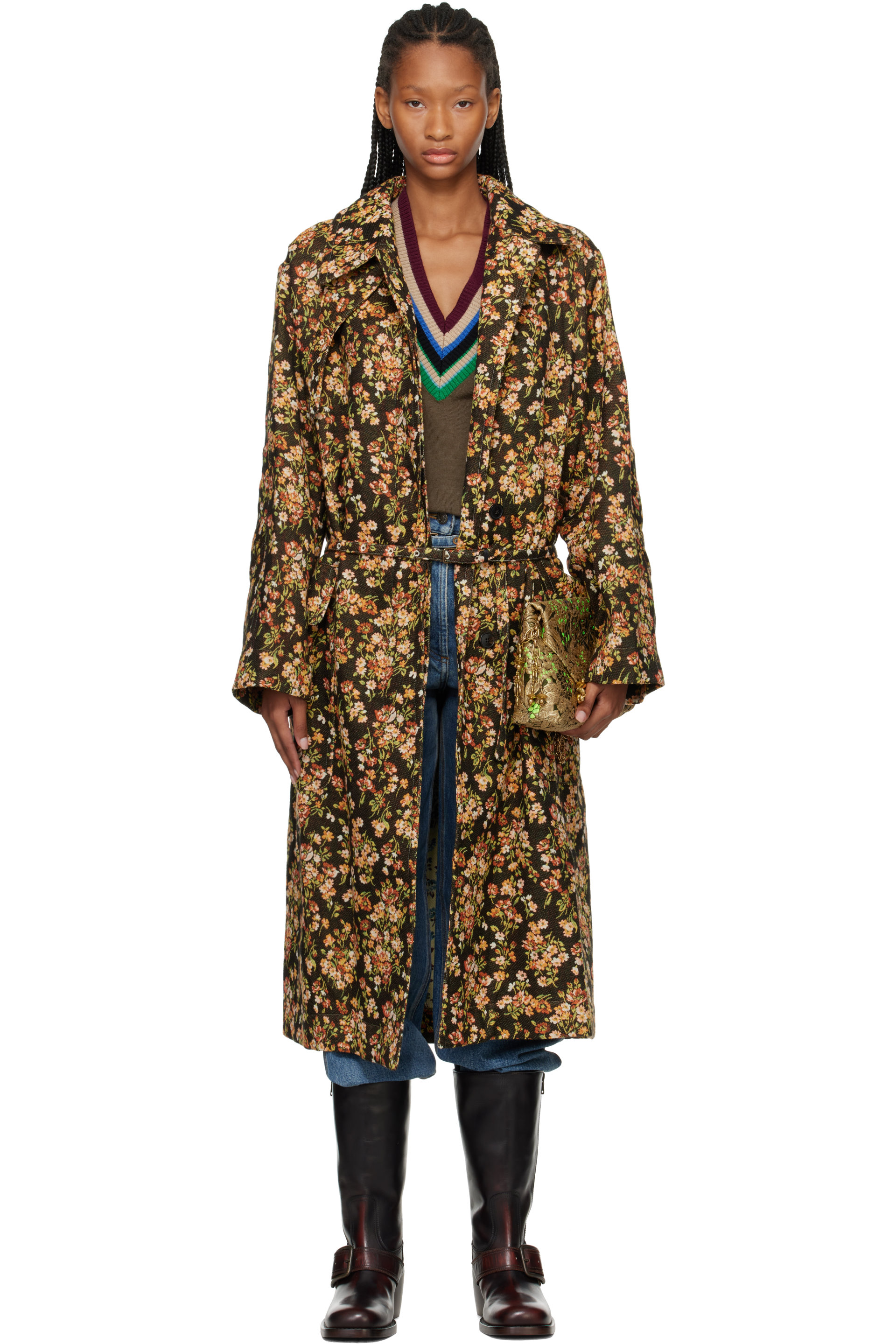 Dries Van Noten - Multicolor Oversized Floral Coat