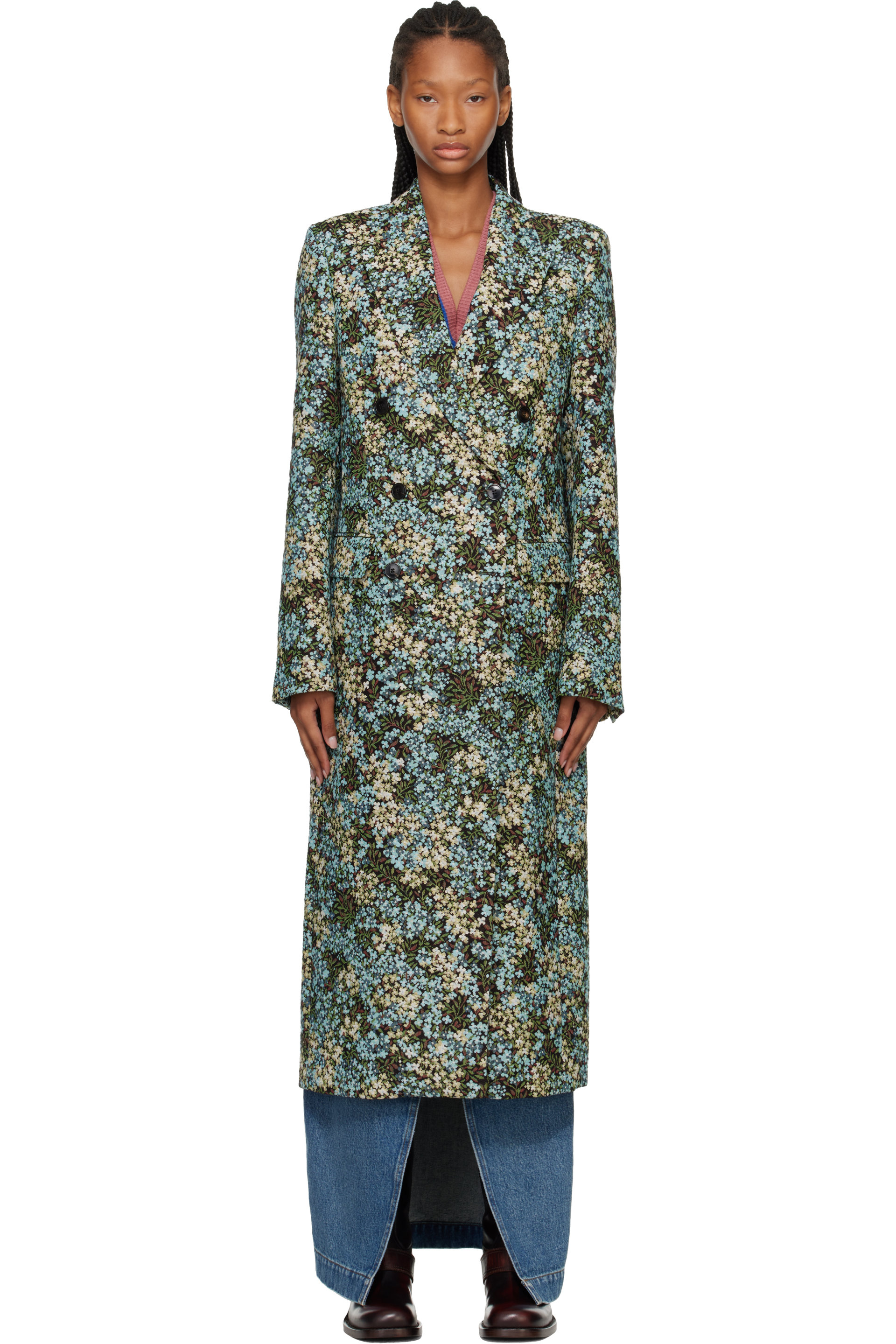 Dries Van Noten - Multicolor Gobelin Coat