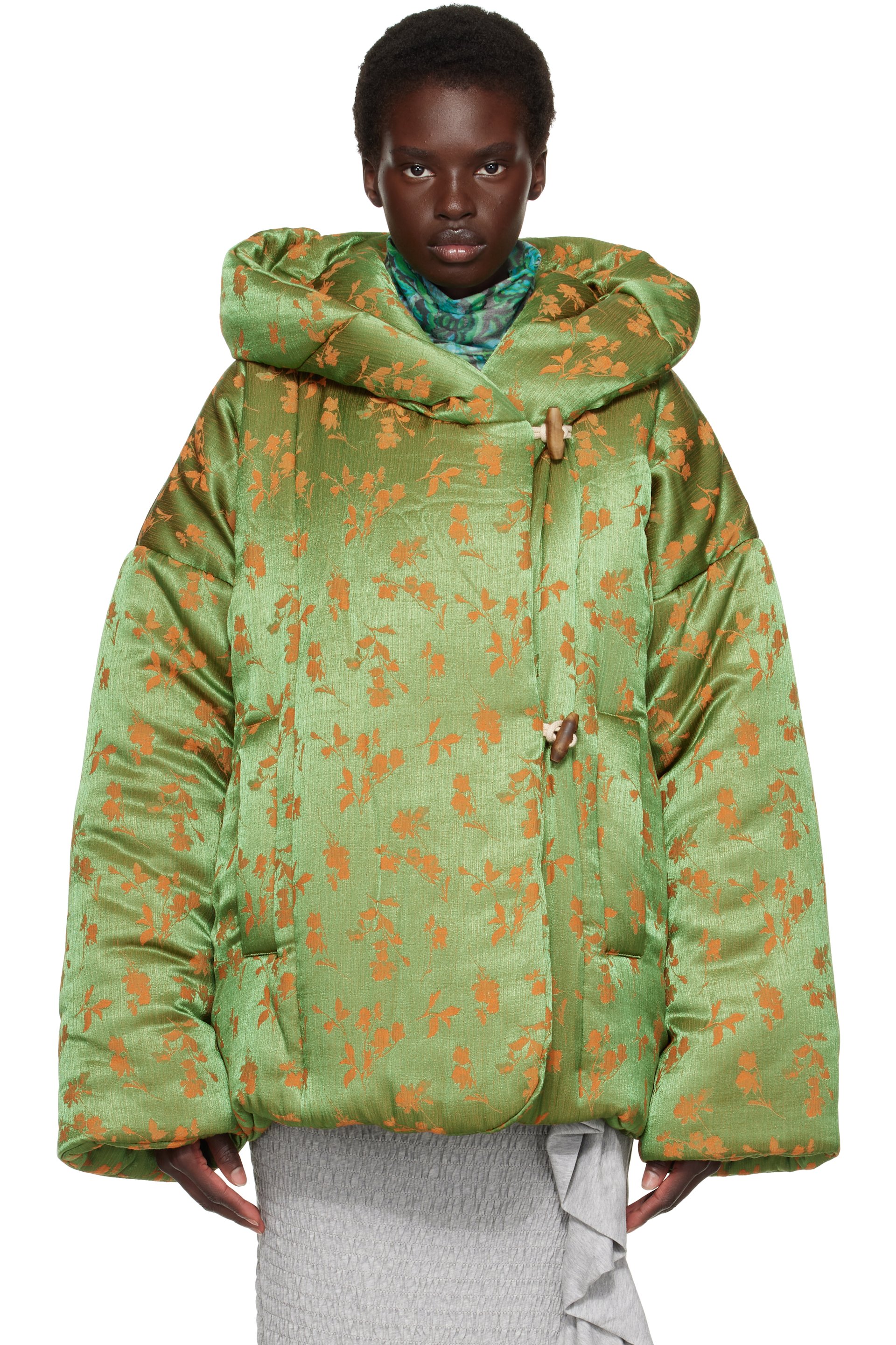 Dries Van Noten - Green & Orange Floral Jacket