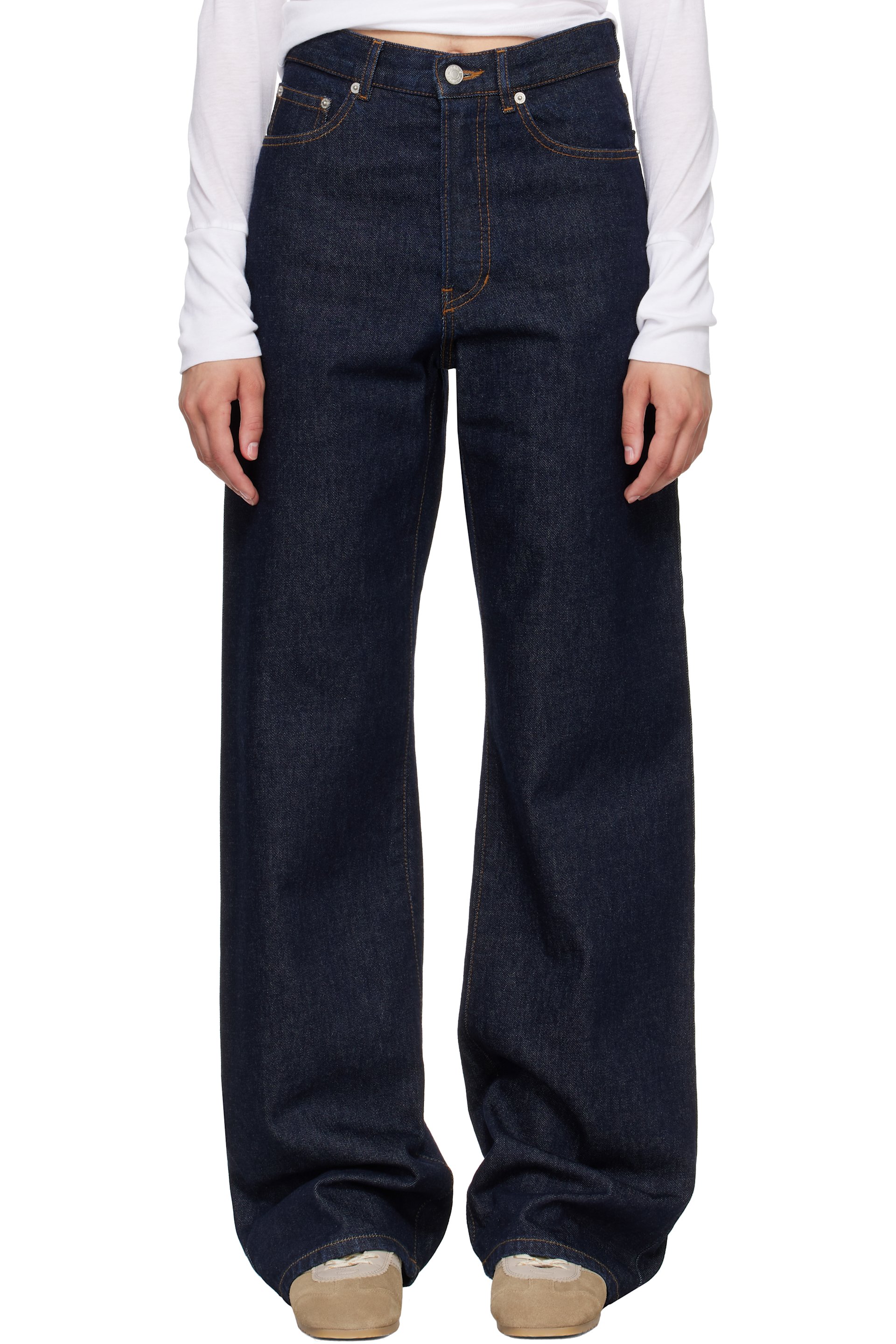 Dries Van Noten - Navy Five-Pocket Jeans