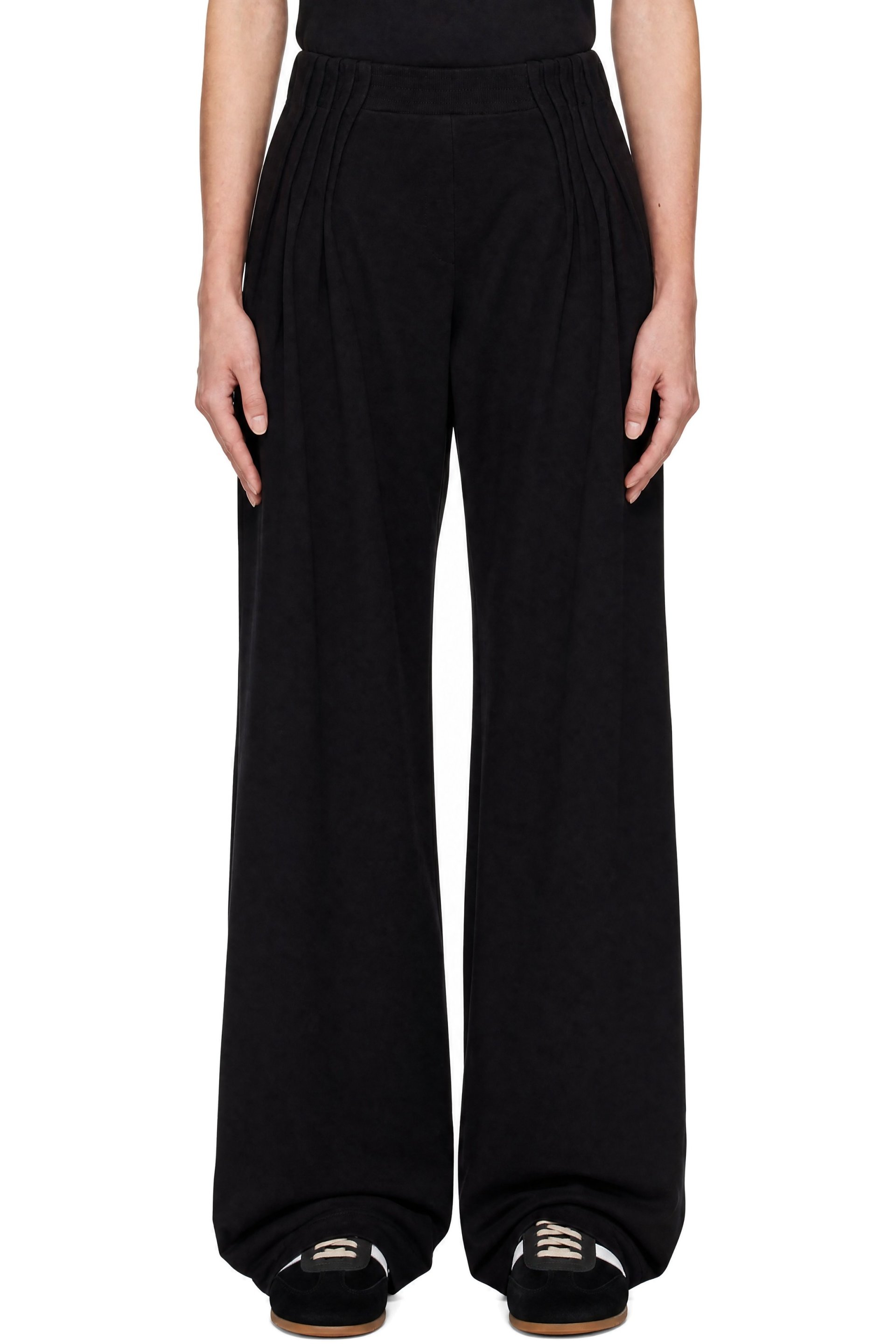 Dries Van Noten - Pantalon de détente noir à plis