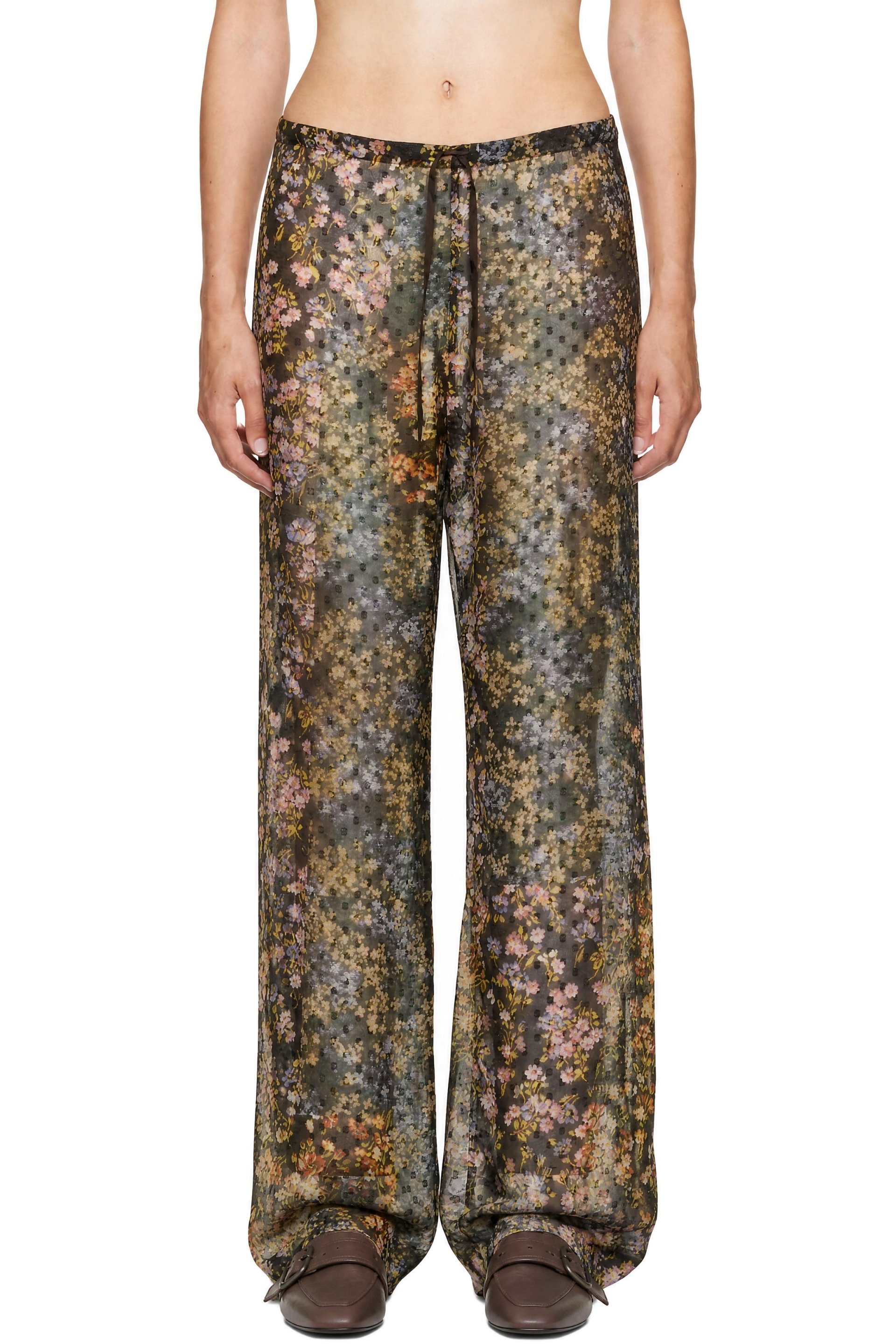 Dries Van Noten - Multicolor Elasticated Jacquard Trousers