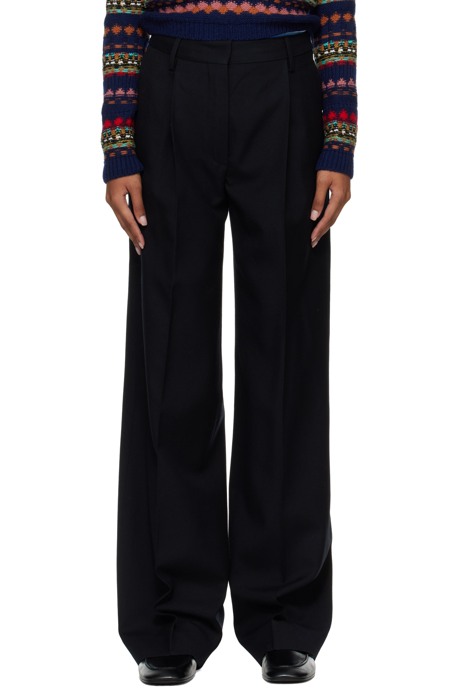 Dries Van Noten - Black Wool Trousers