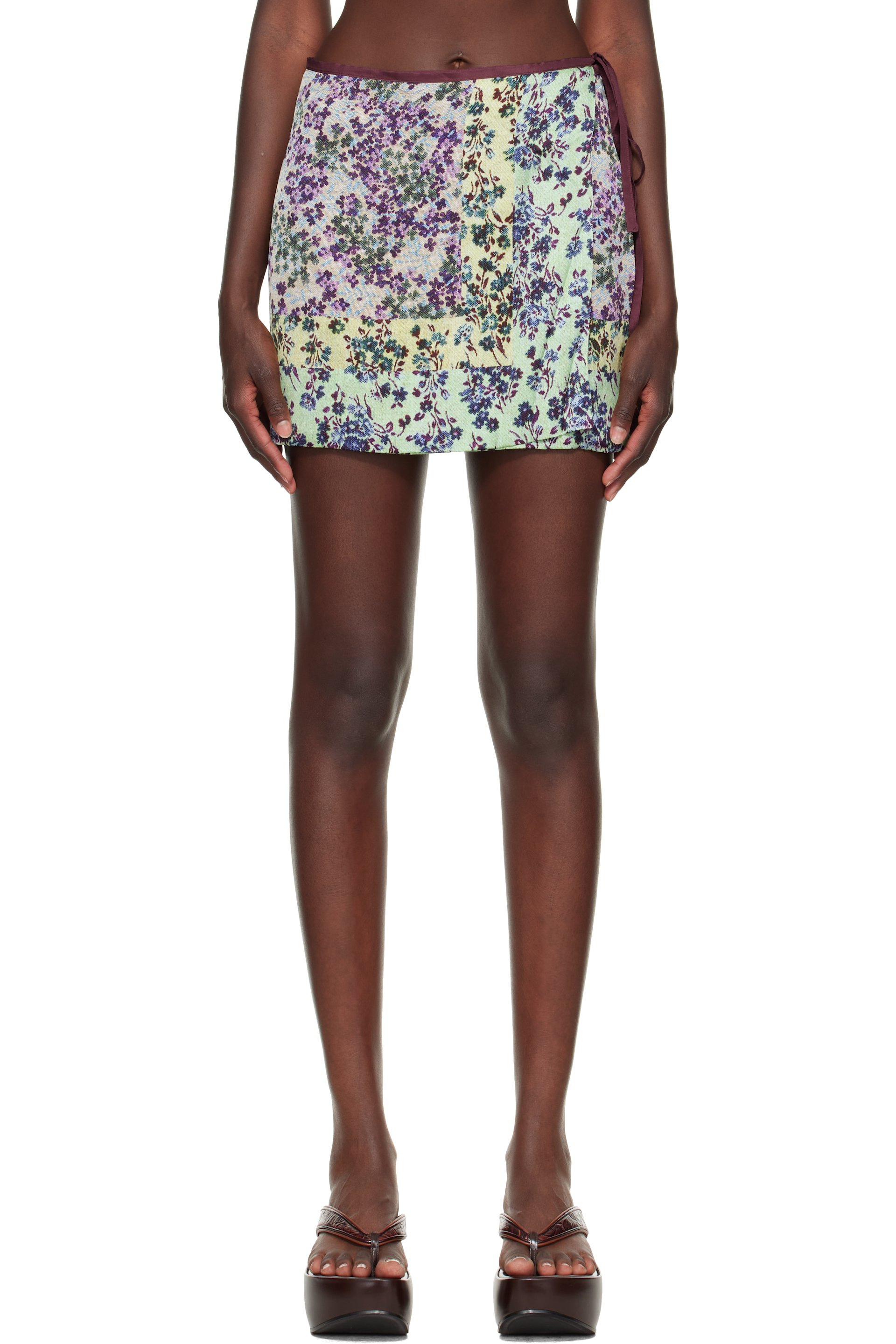 Dries Van Noten - Multicolor Printed Wrap Miniskirt