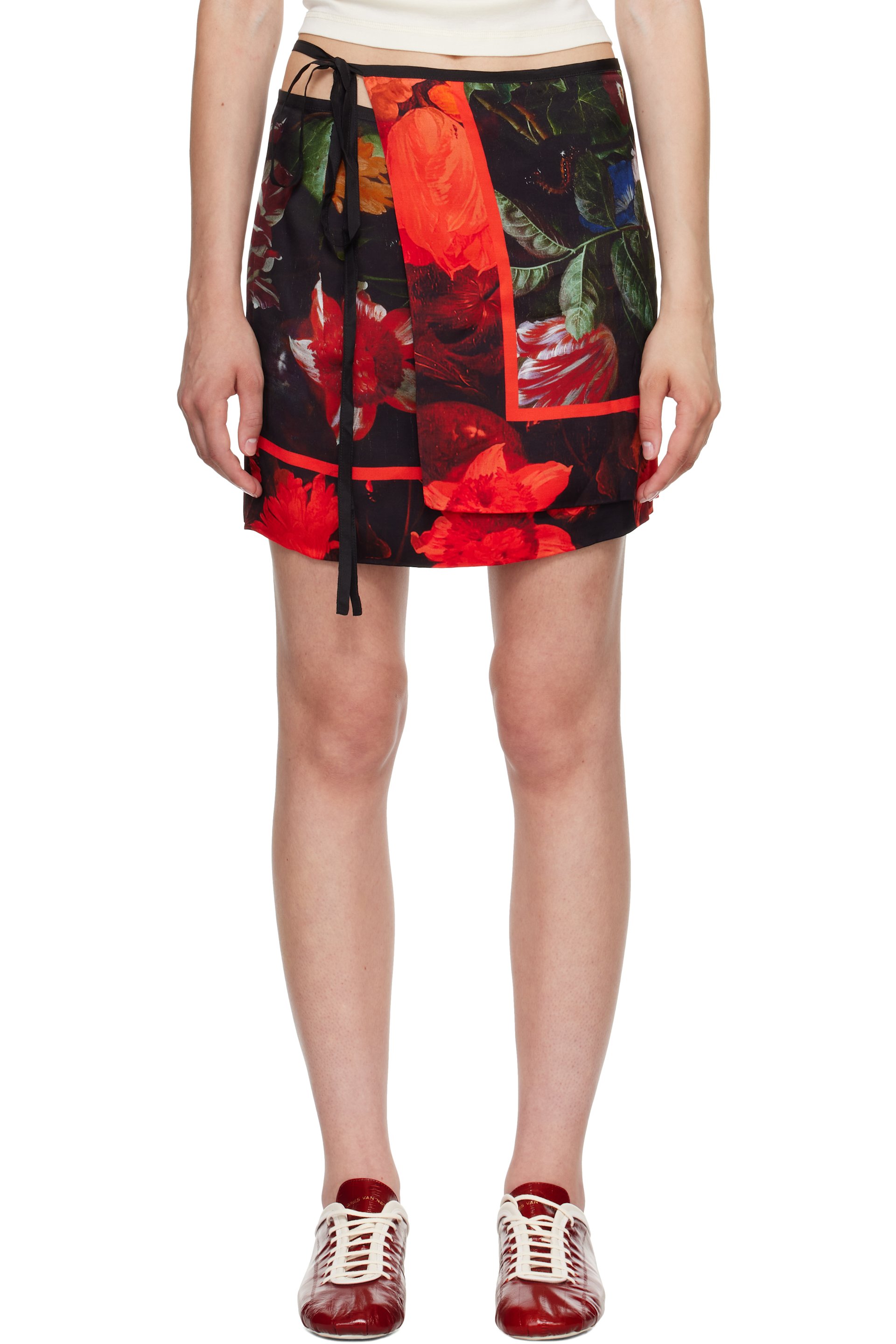 Dries Van Noten - Multicolor Printed Wrap Miniskirt