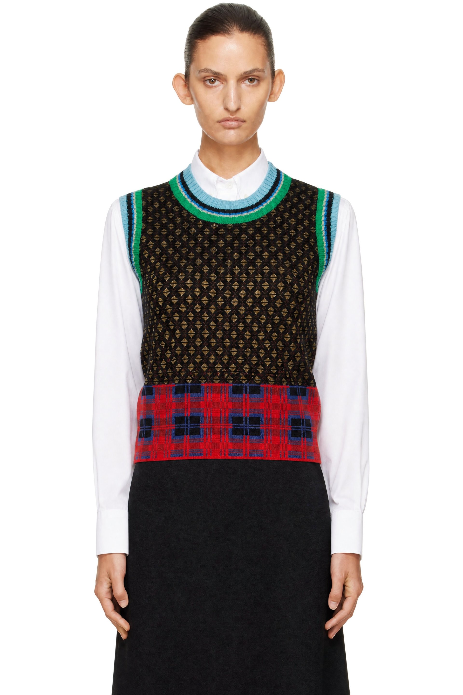 Dries Van Noten - Multicolor Jacquard Wool Sweater Vest