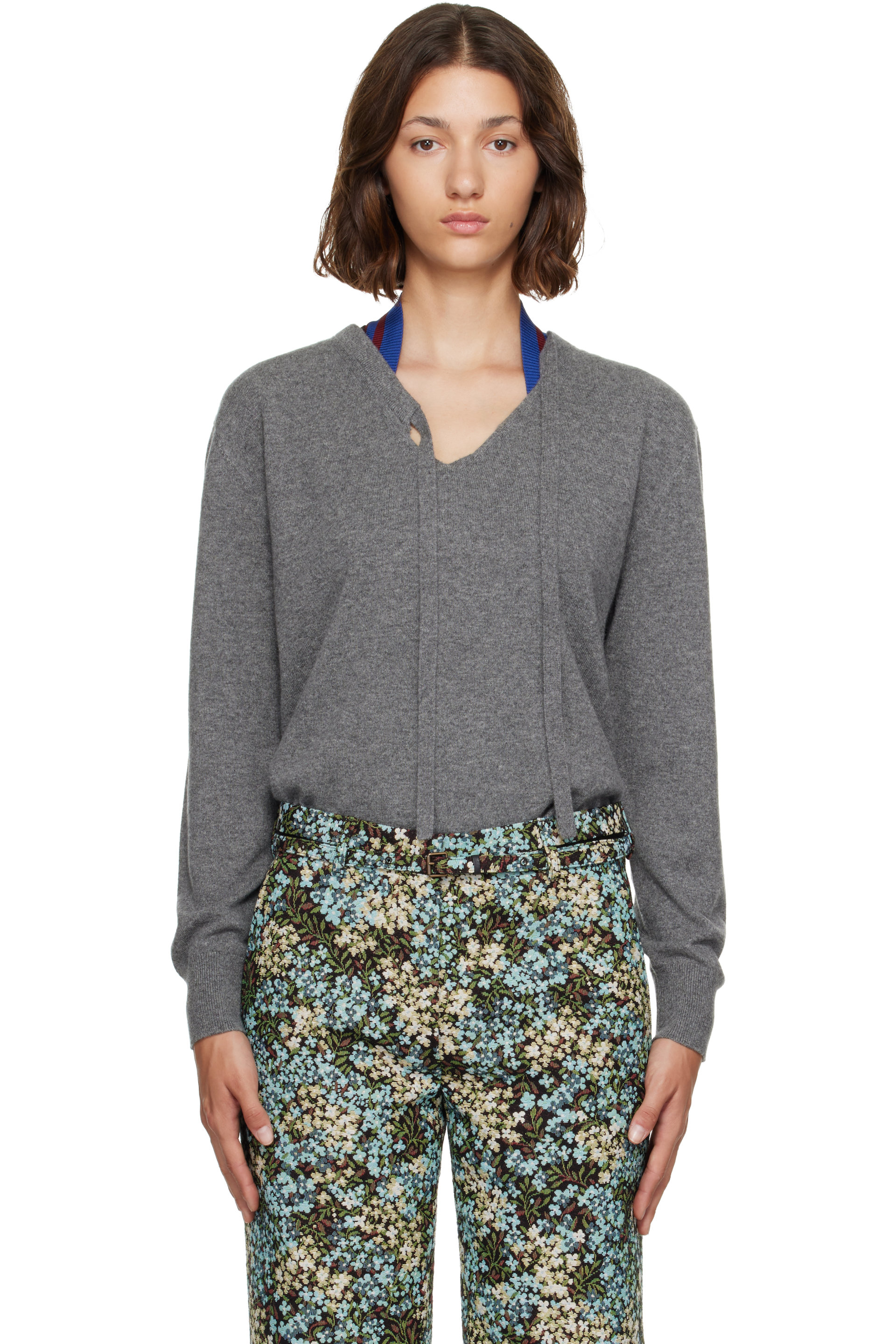 Dries Van Noten - Gray Cashmere Sweater