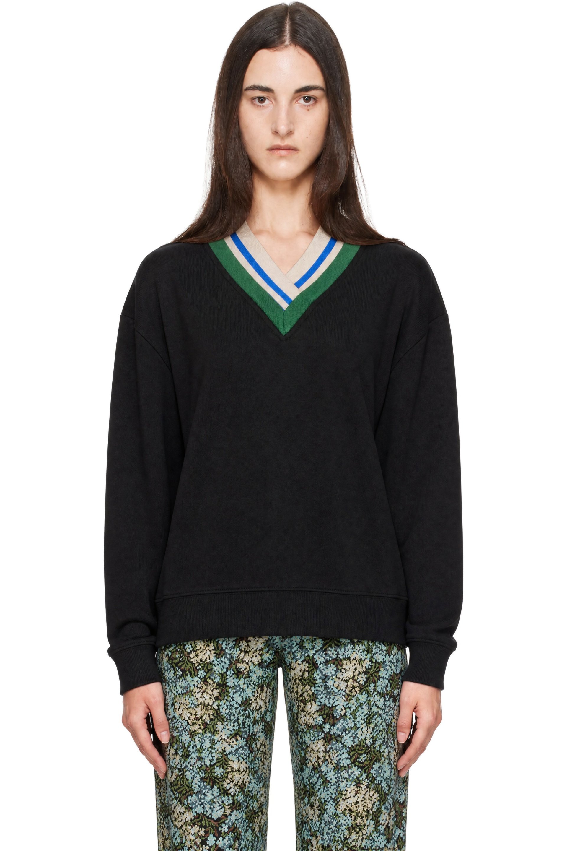 Dries Van Noten - Black Layered V-Neck Sweater