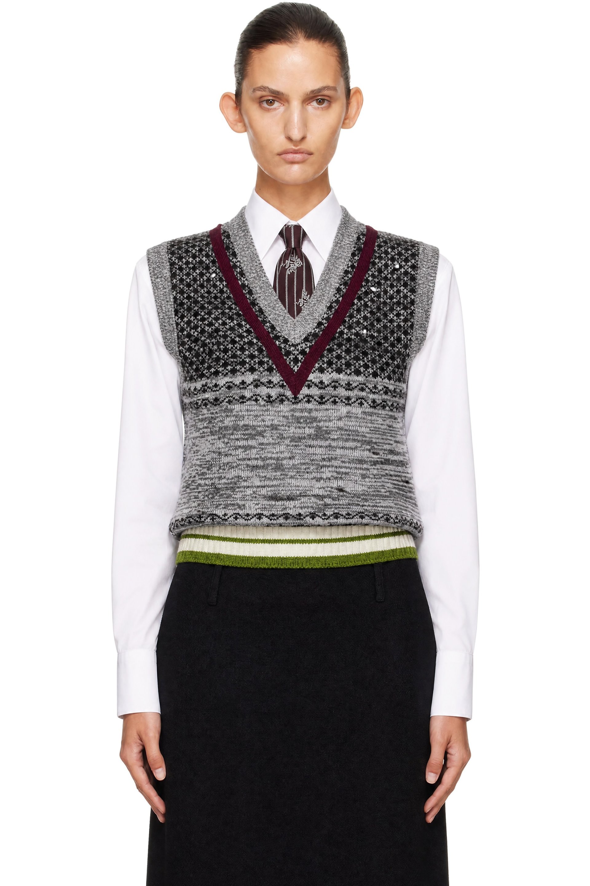 Dries Van Noten - Gray Fitted Cashmere Sweater Vest