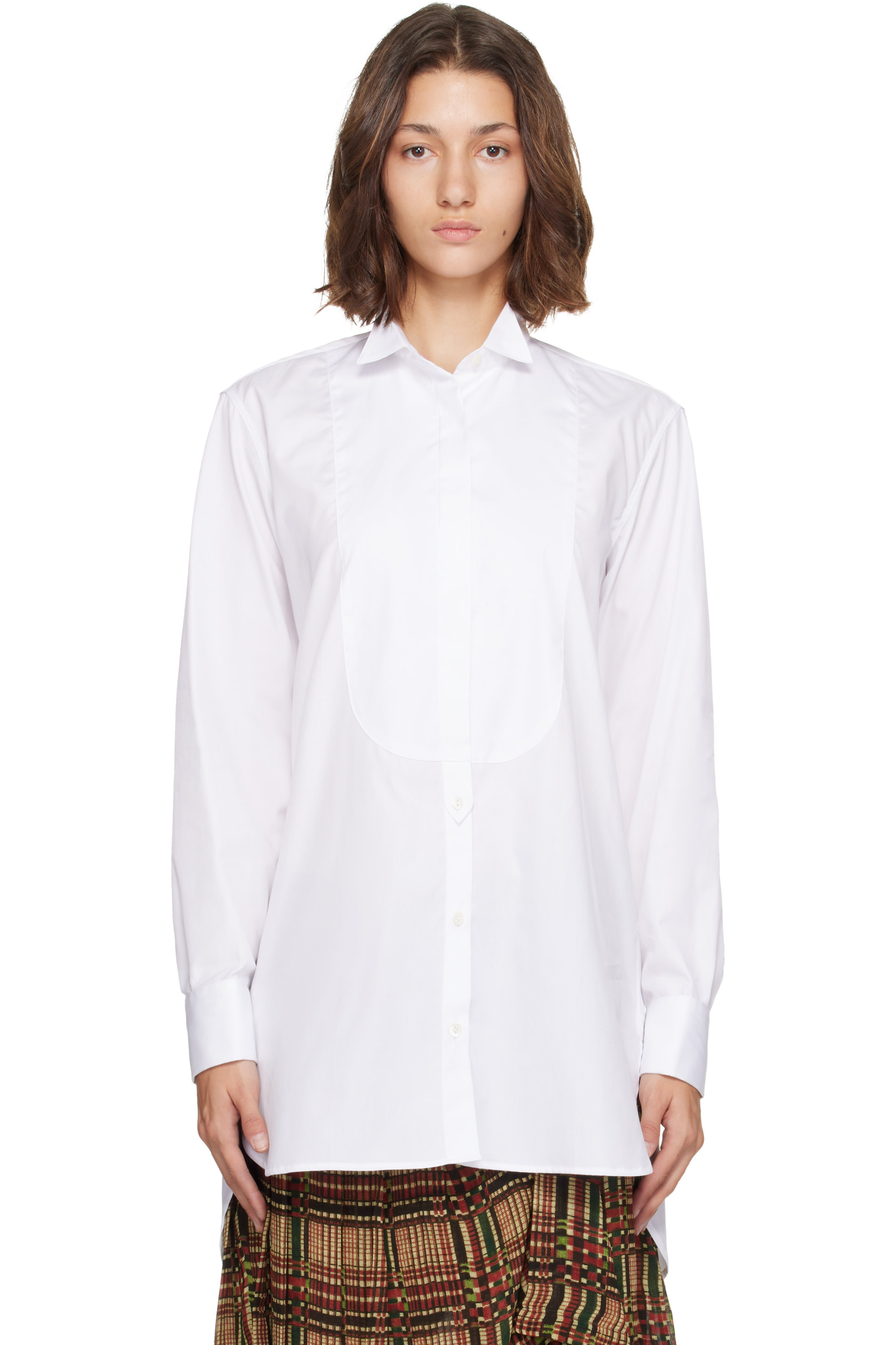 Dries Van Noten - White Wingtip Collar Shirt
