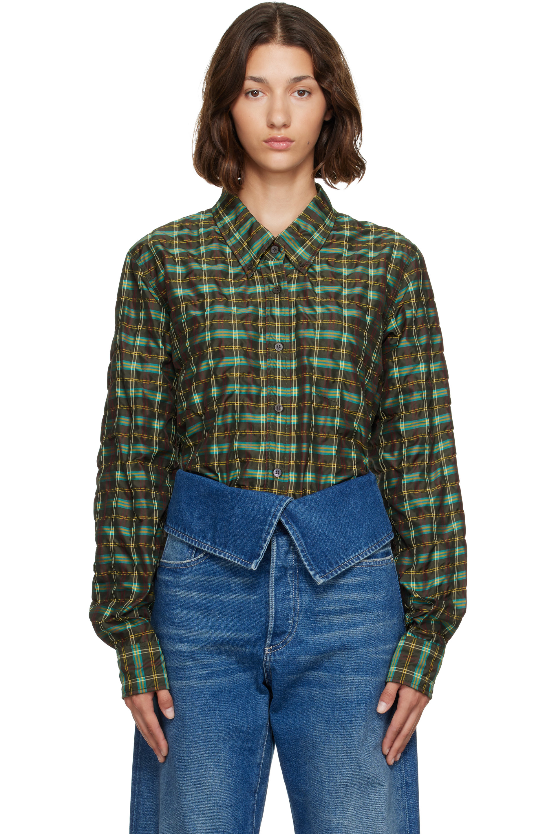Dries Van Noten - Khaki Check Shirt