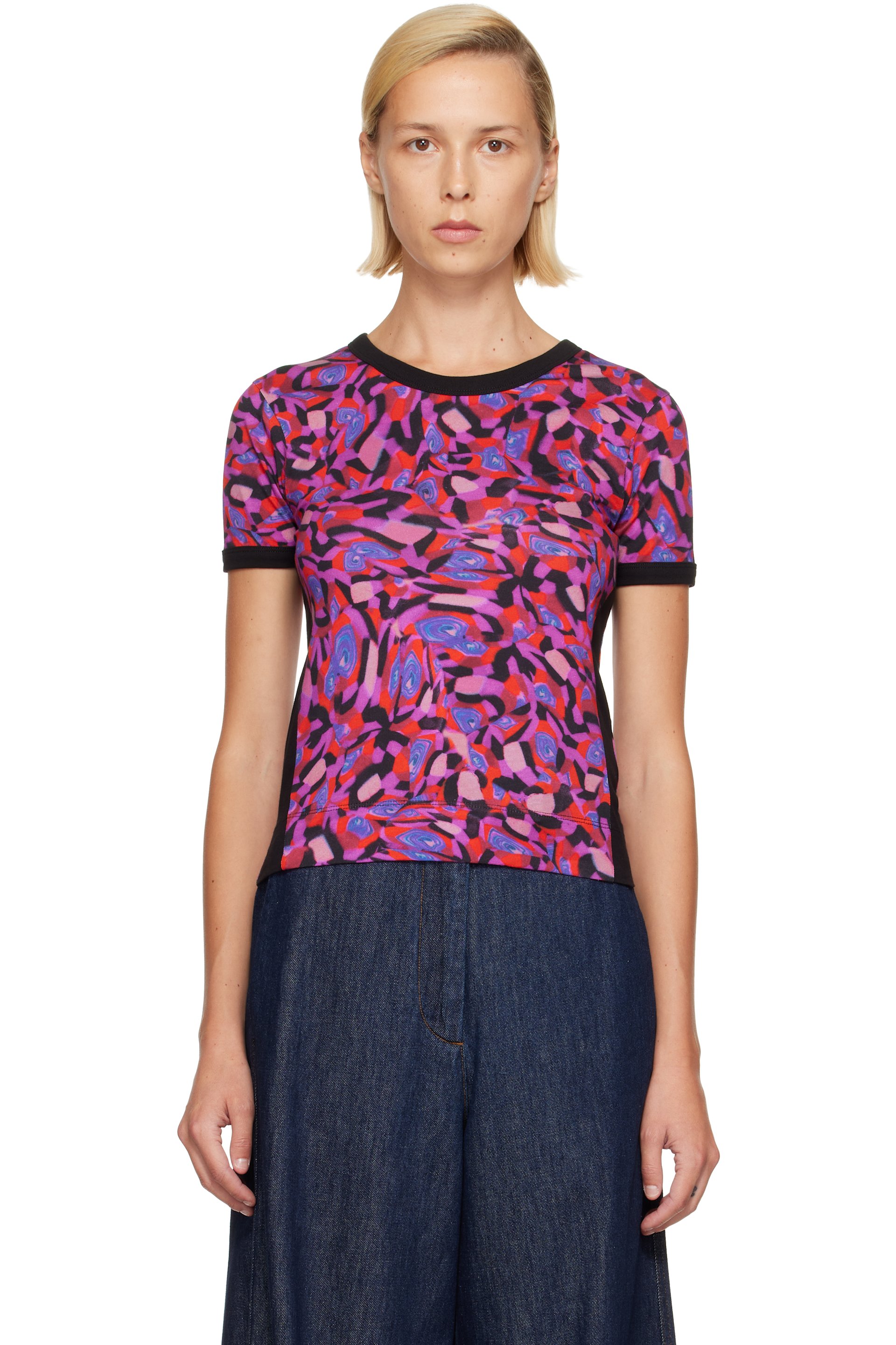 Dries Van Noten - Pink Fitted Contrast T-shirt