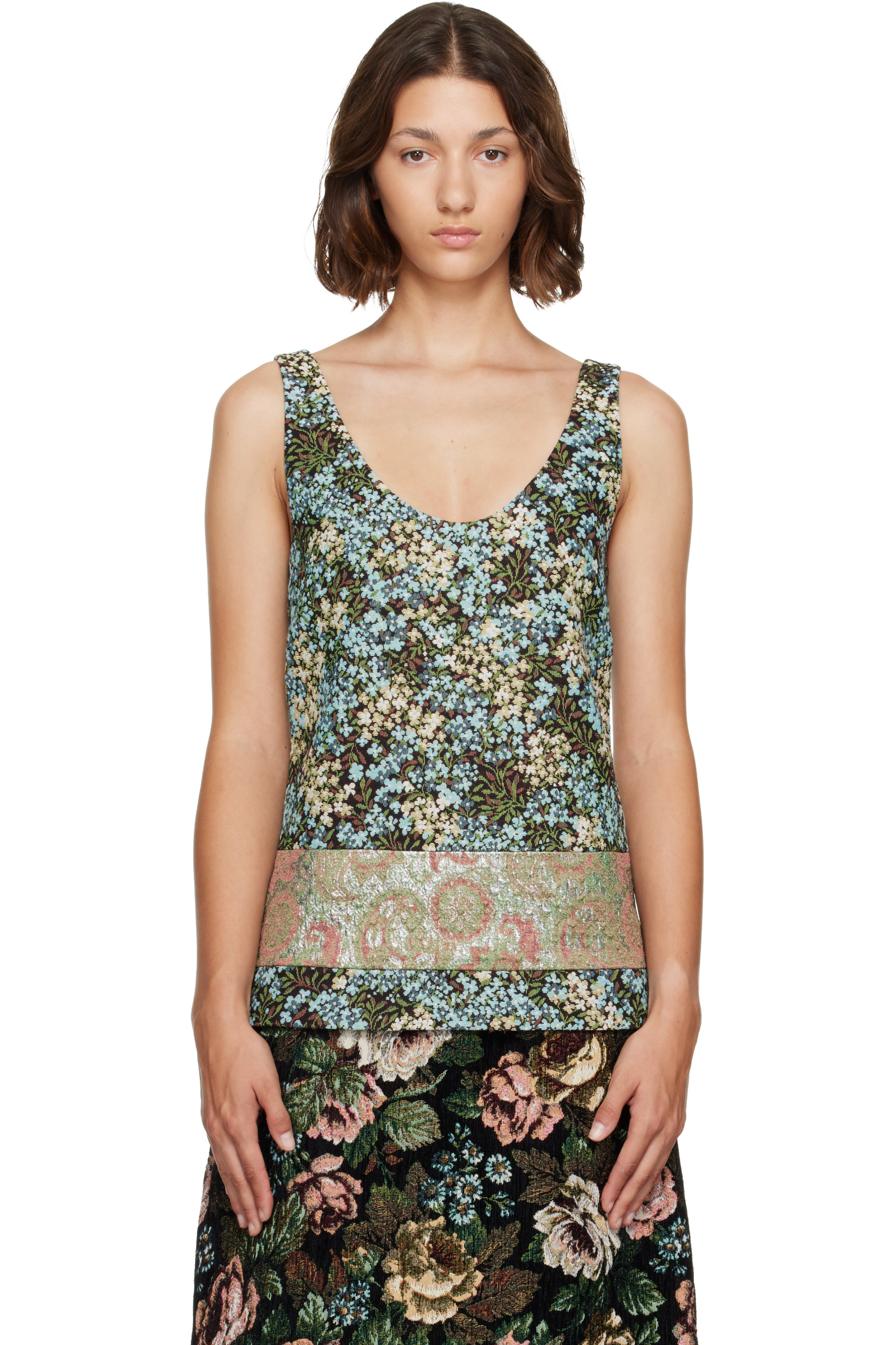 Dries Van Noten - Blue Floral Top