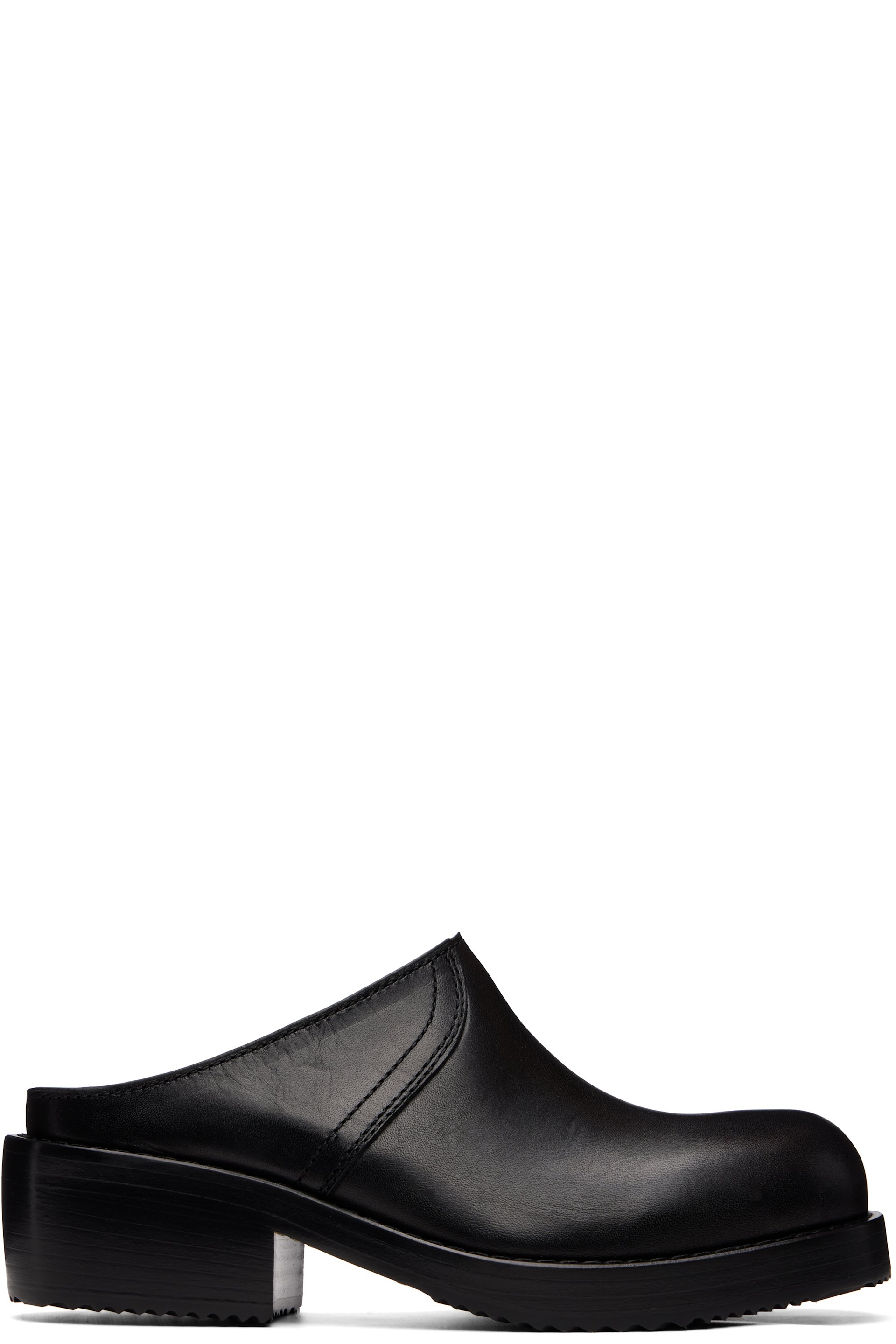 Dries Van Noten - Black Leather Workwear Mule Loafers