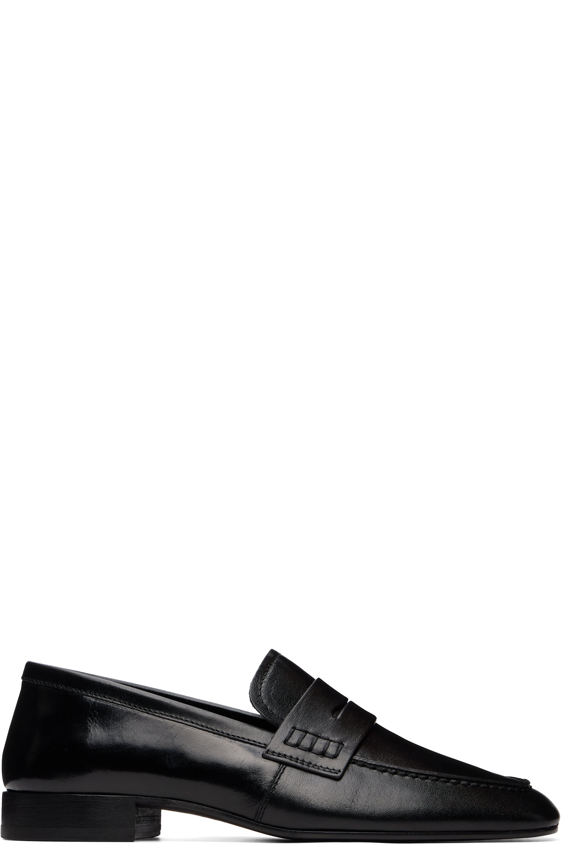 Dries Van Noten - Black Leather Loafers