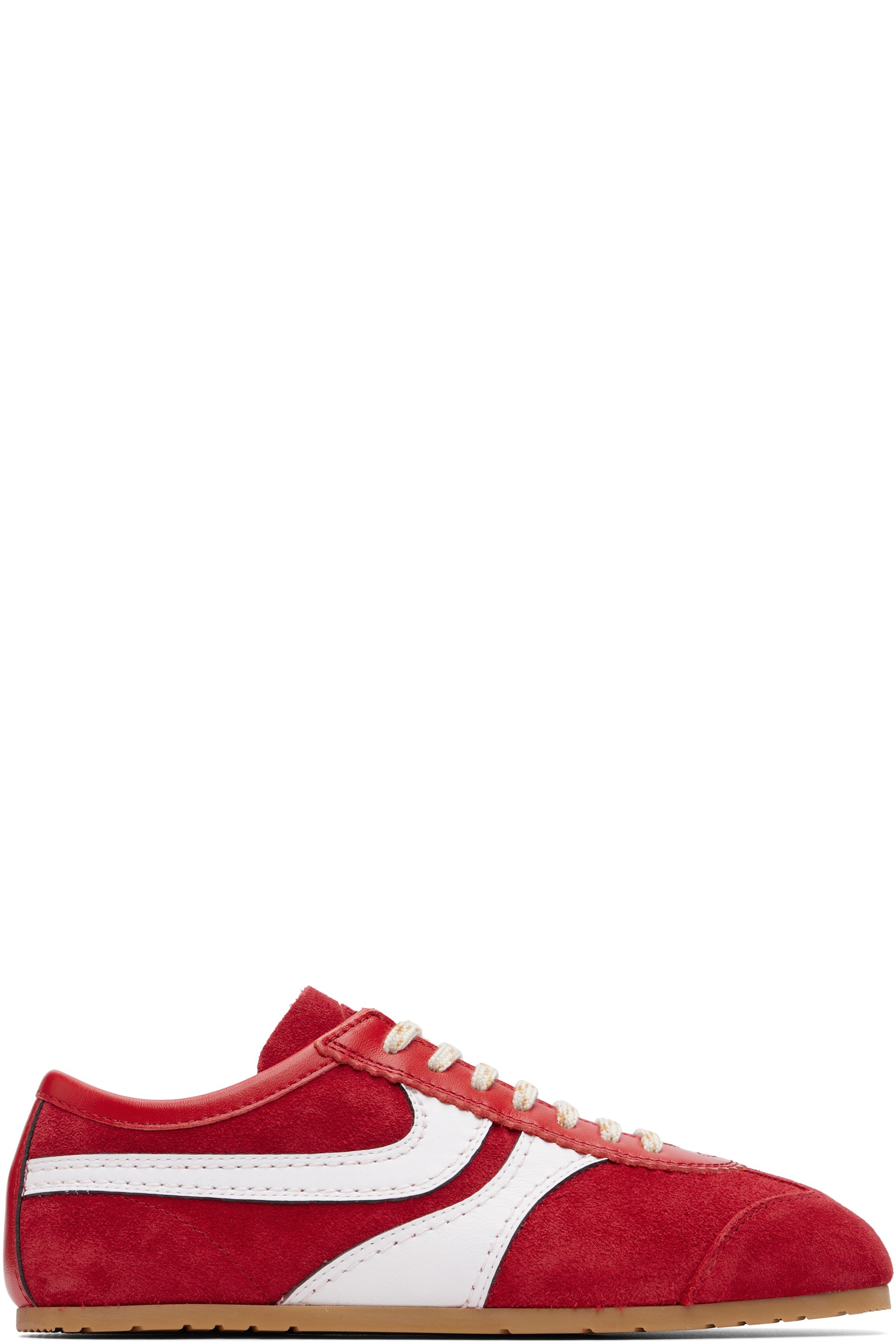 Dries Van Noten - Red Suede Sneakers