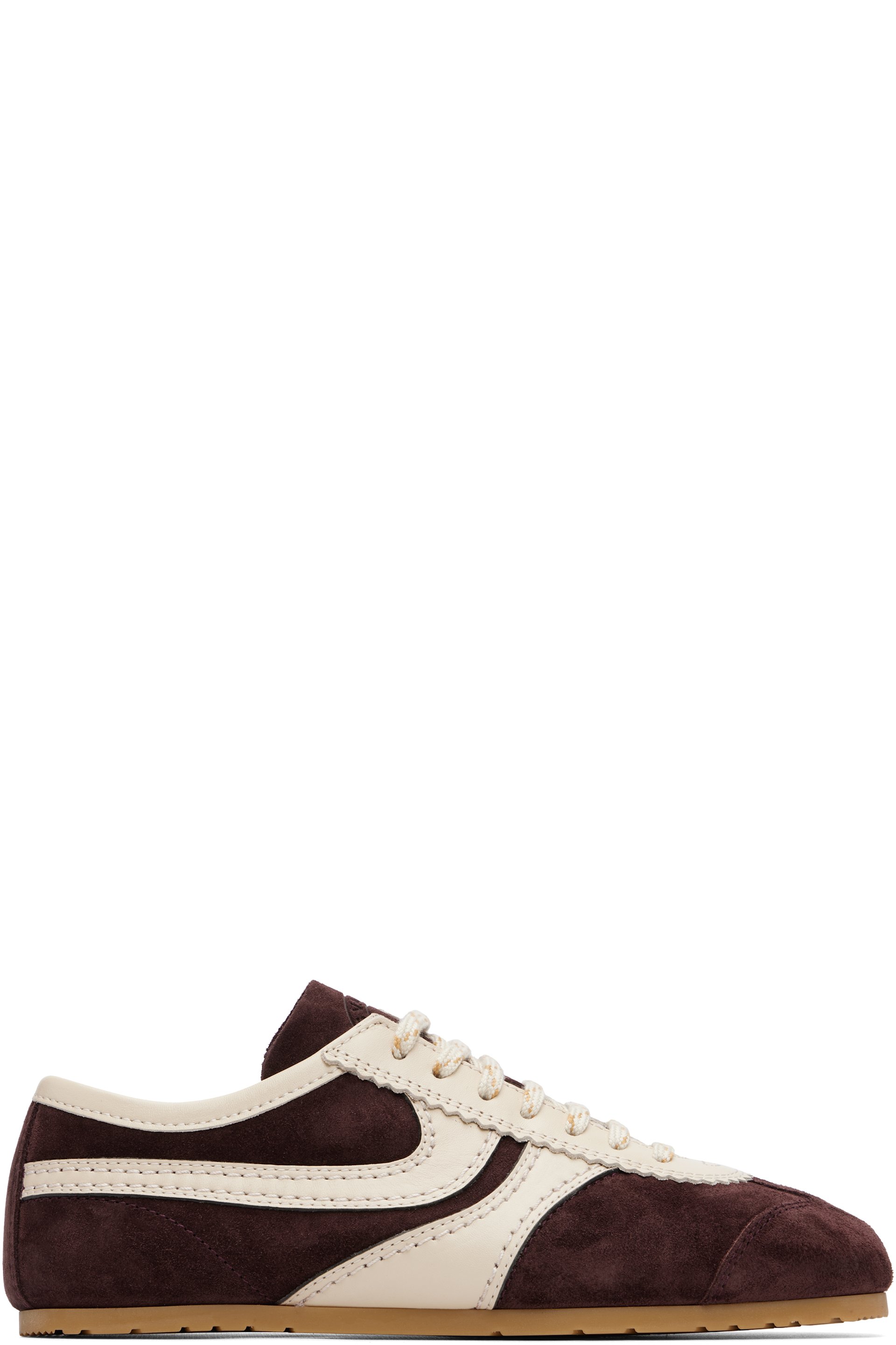 Dries Van Noten - Burgundy Suede Sneakers