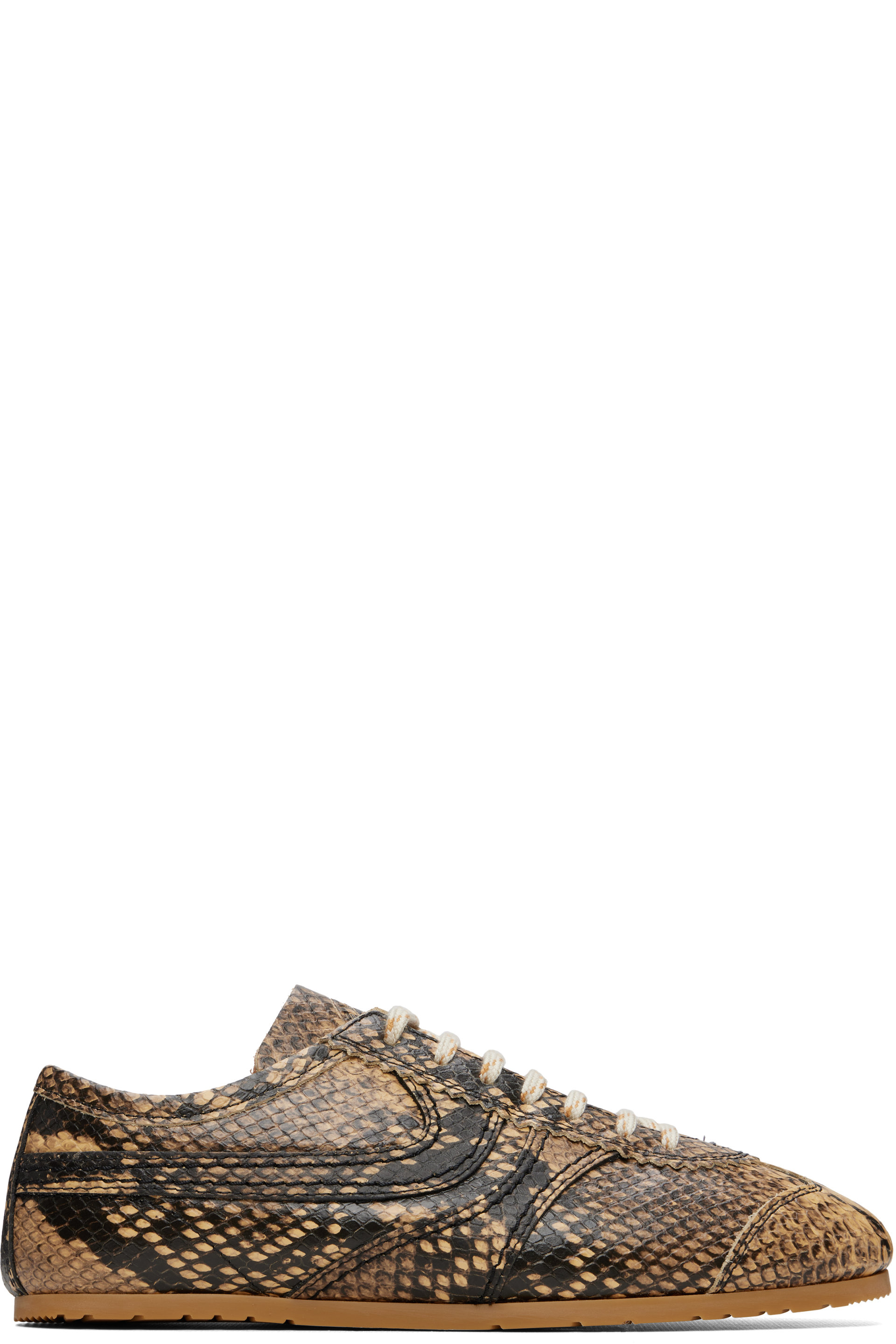 Dries Van Noten - Beige Leather Sneakers