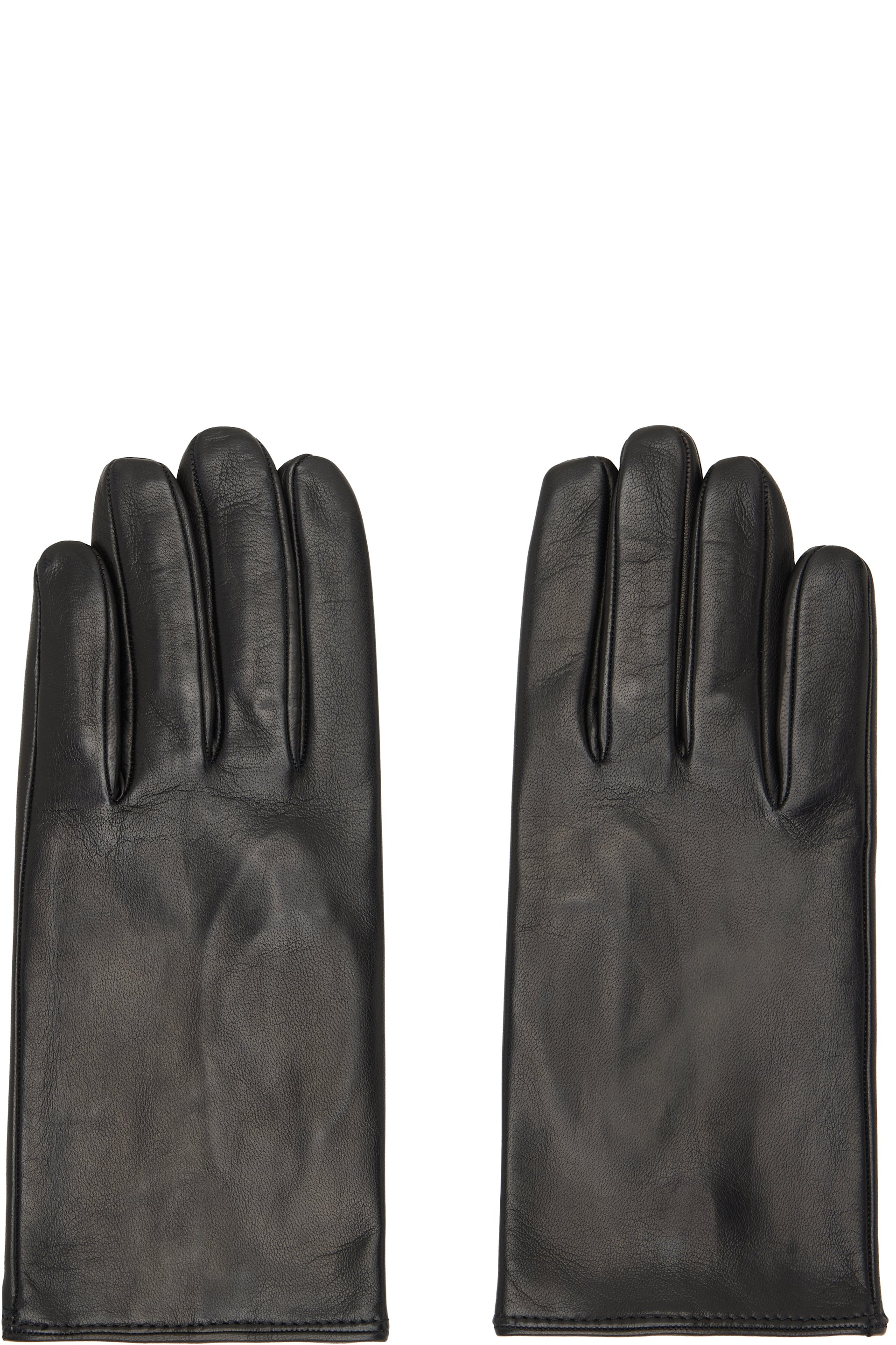Dries Van Noten - Black Leather Gloves
