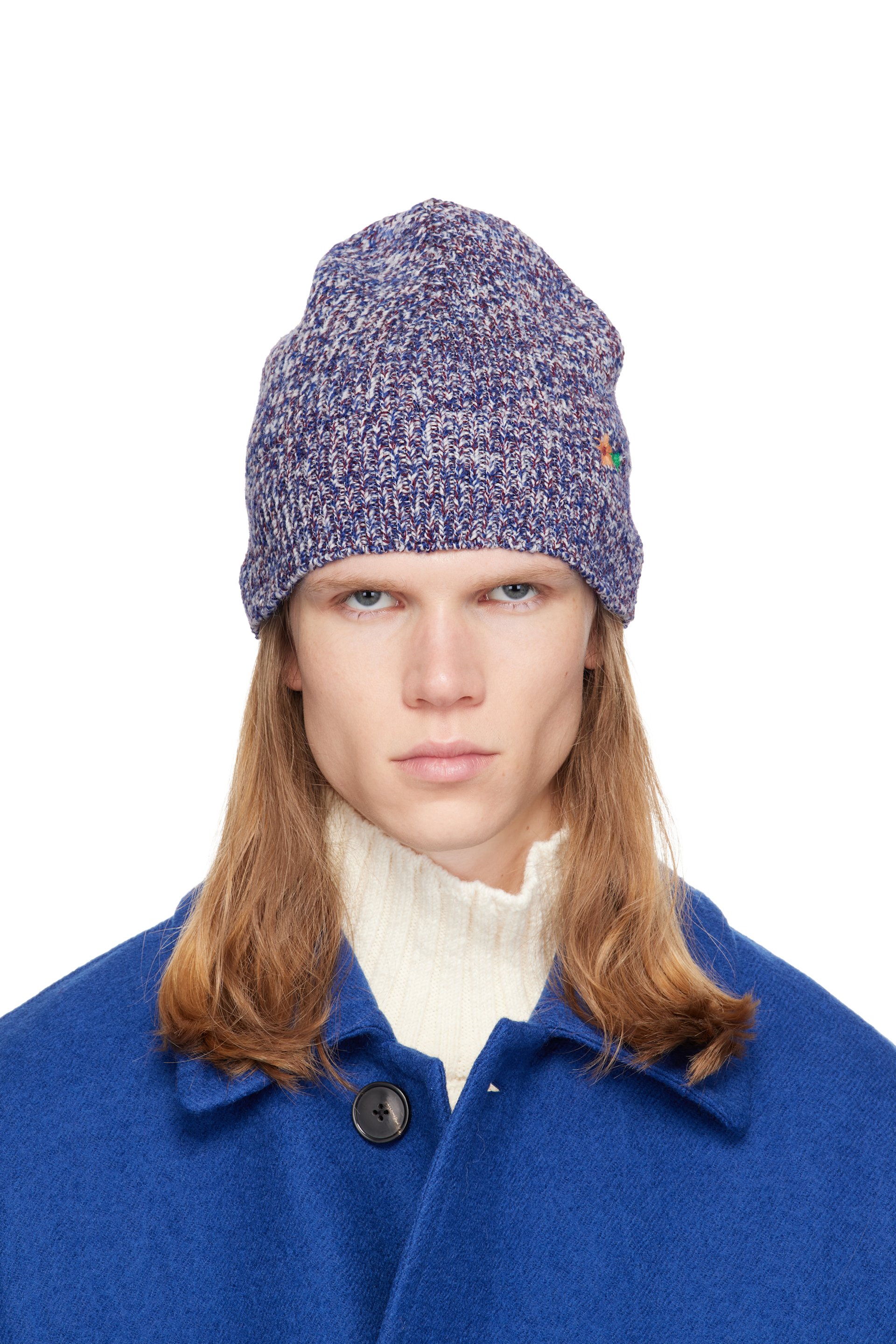 Dries Van Noten - Navy Floral Beanie