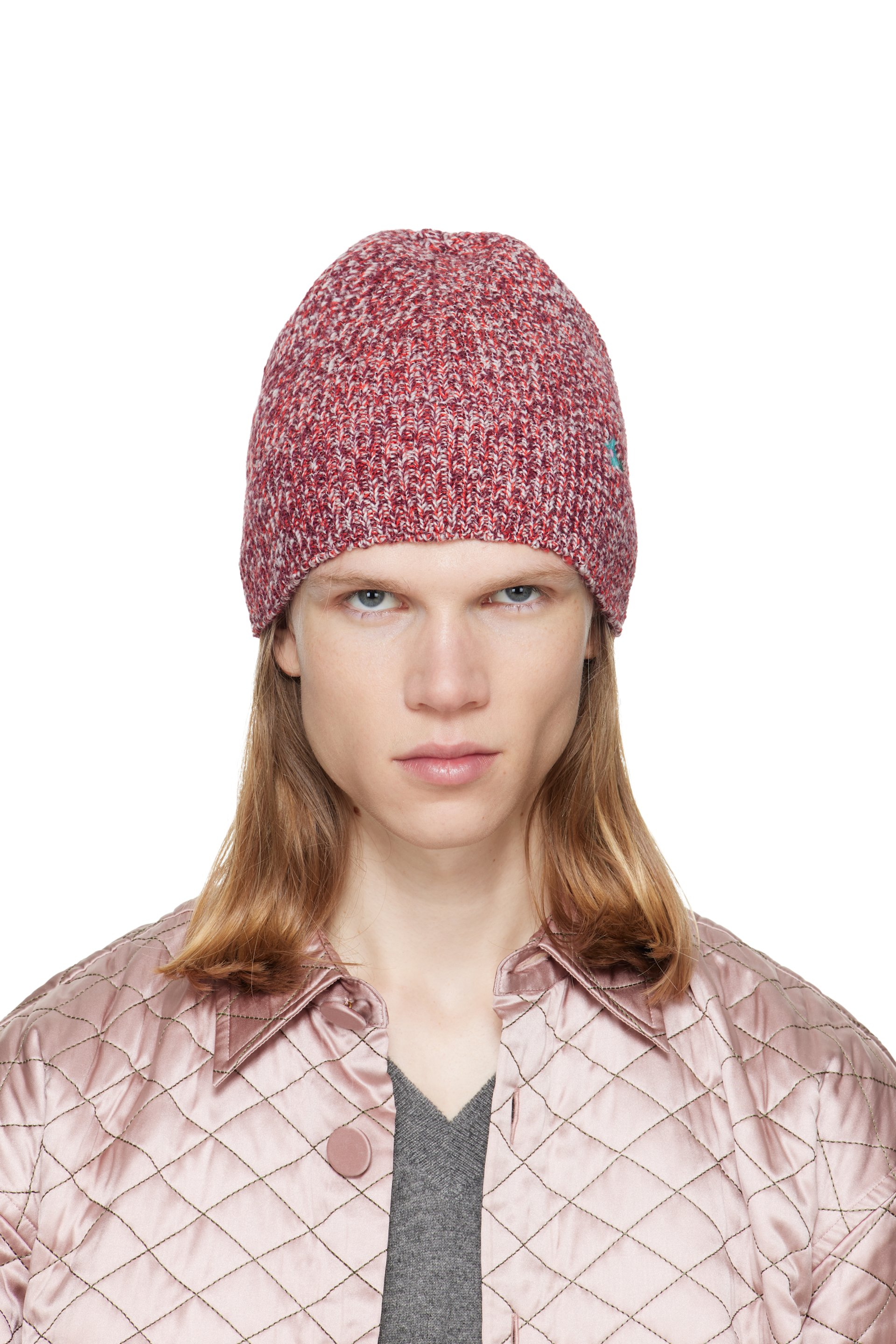 Dries Van Noten - Bonnet rouge à image brodée