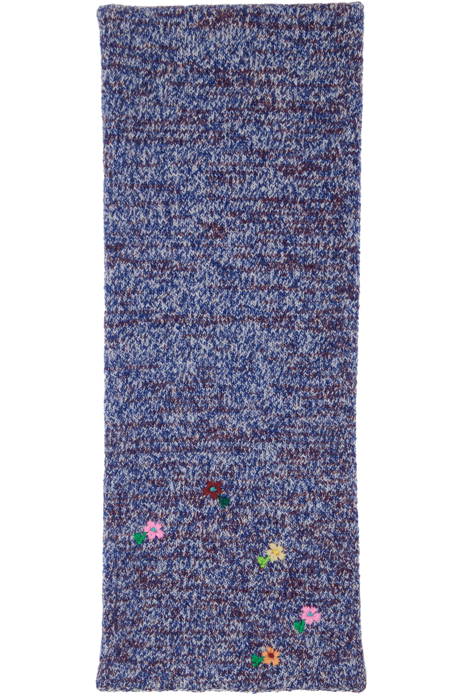 Dries Van Noten - Blue Wool & Cashmere Scarf