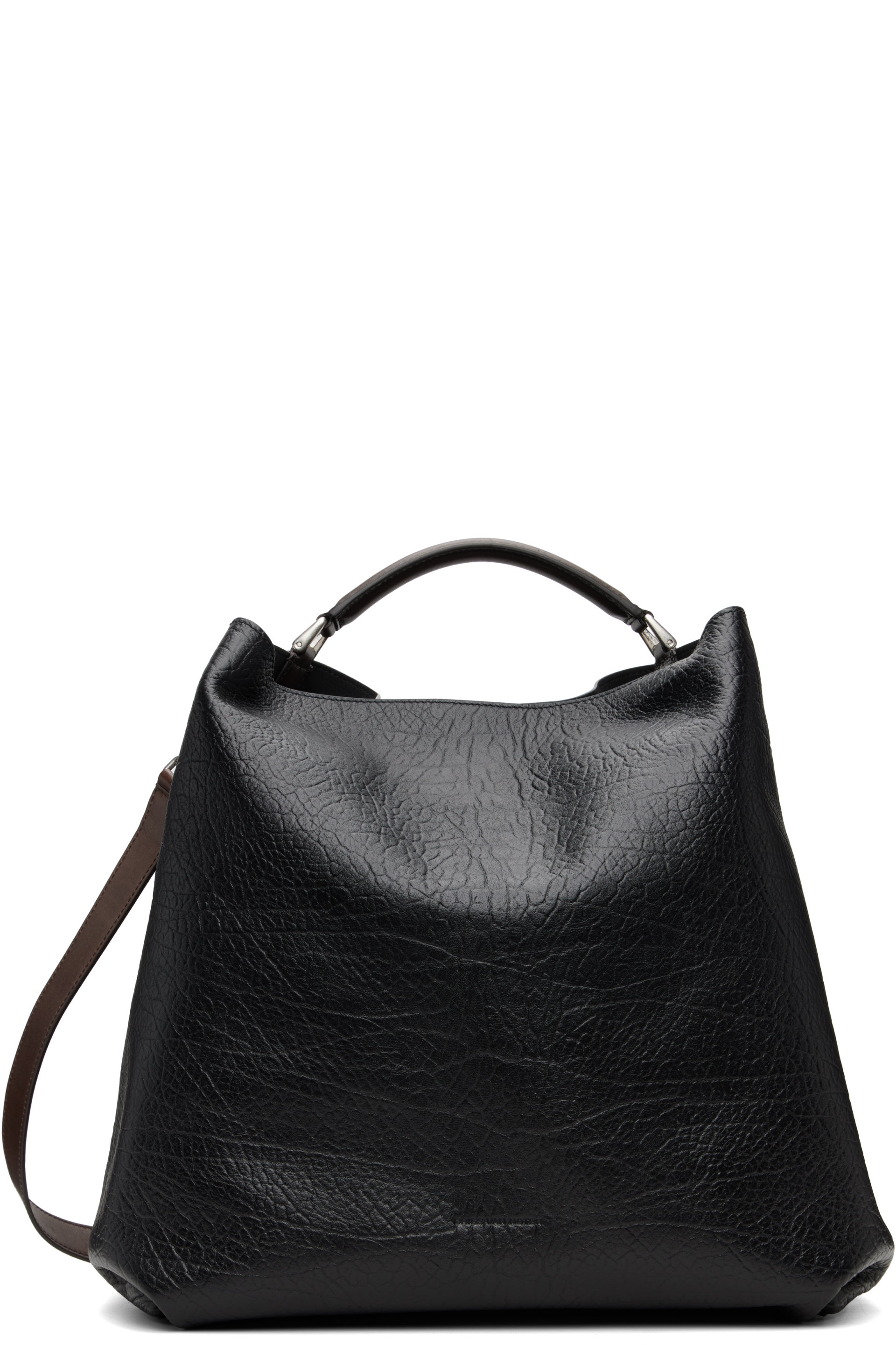 Dries Van Noten - Black Leather Sling Bag