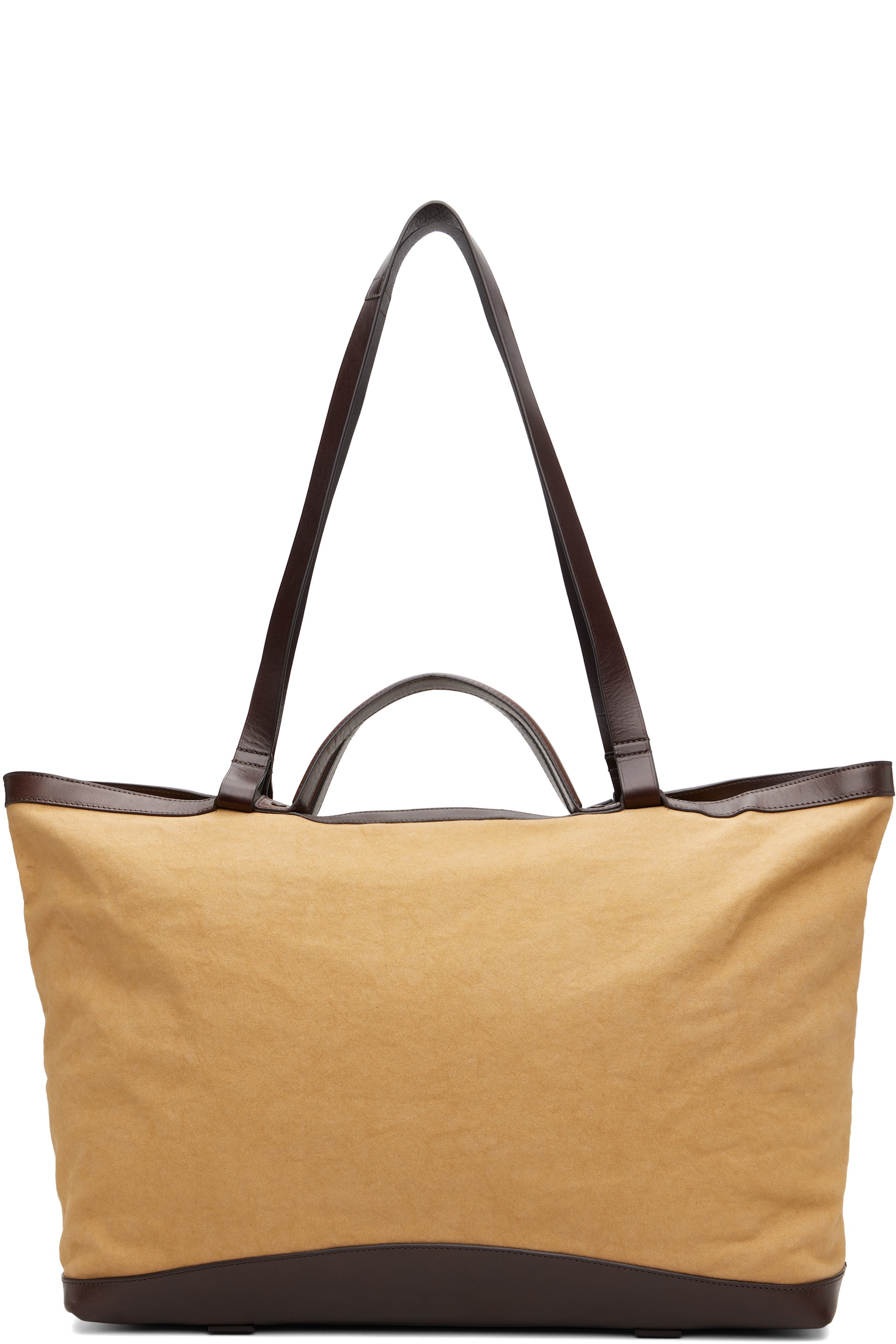 Dries Van Noten - Khaki & Brown Canvas Tote