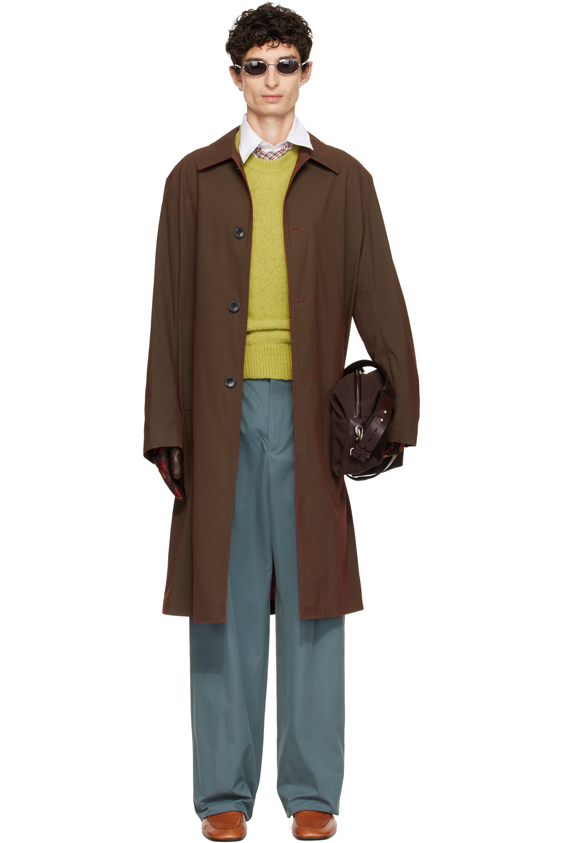 Dries Van Noten - Brown Cotton Coat