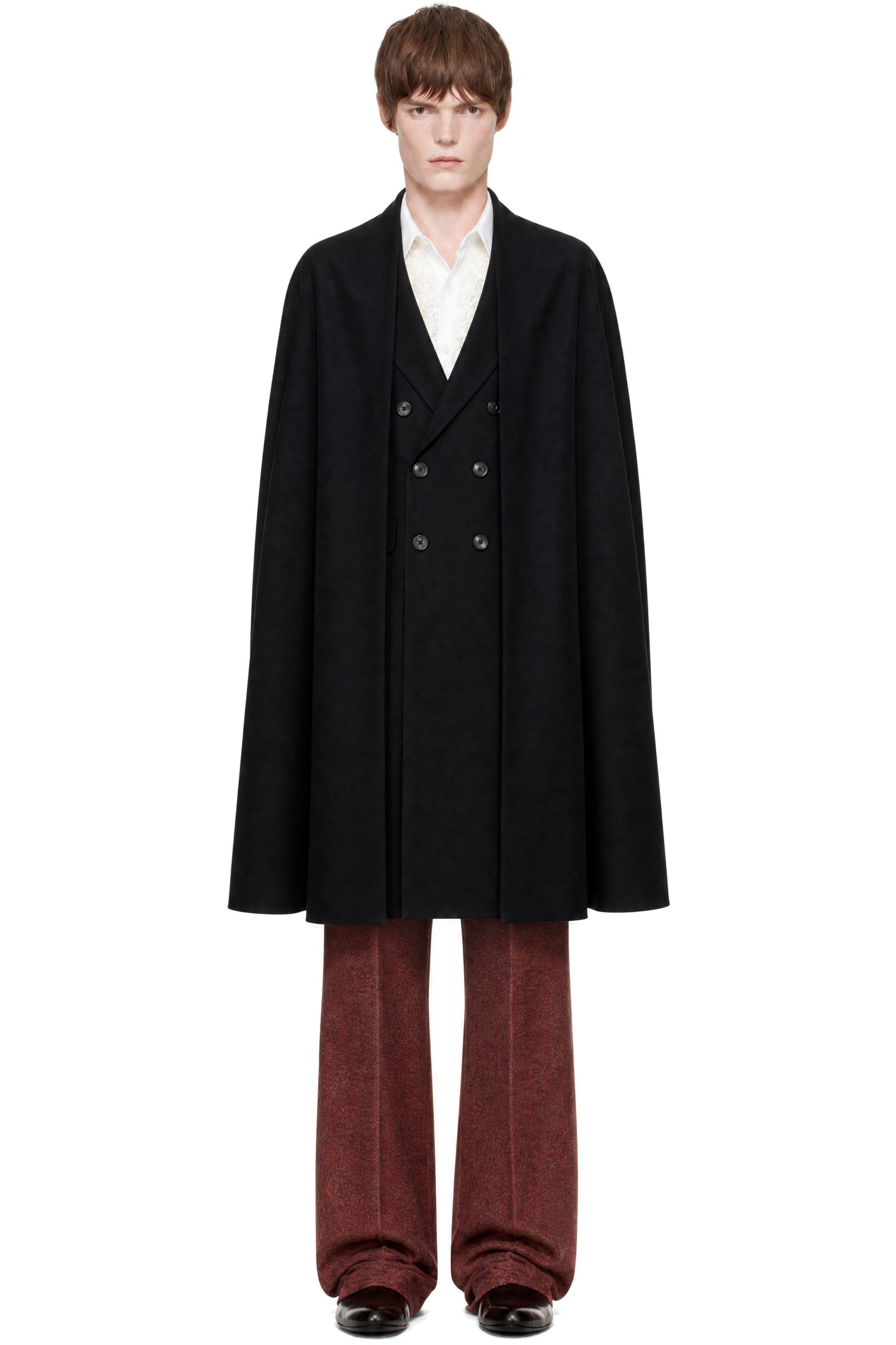 Dries Van Noten - Black Wool Twill Coat