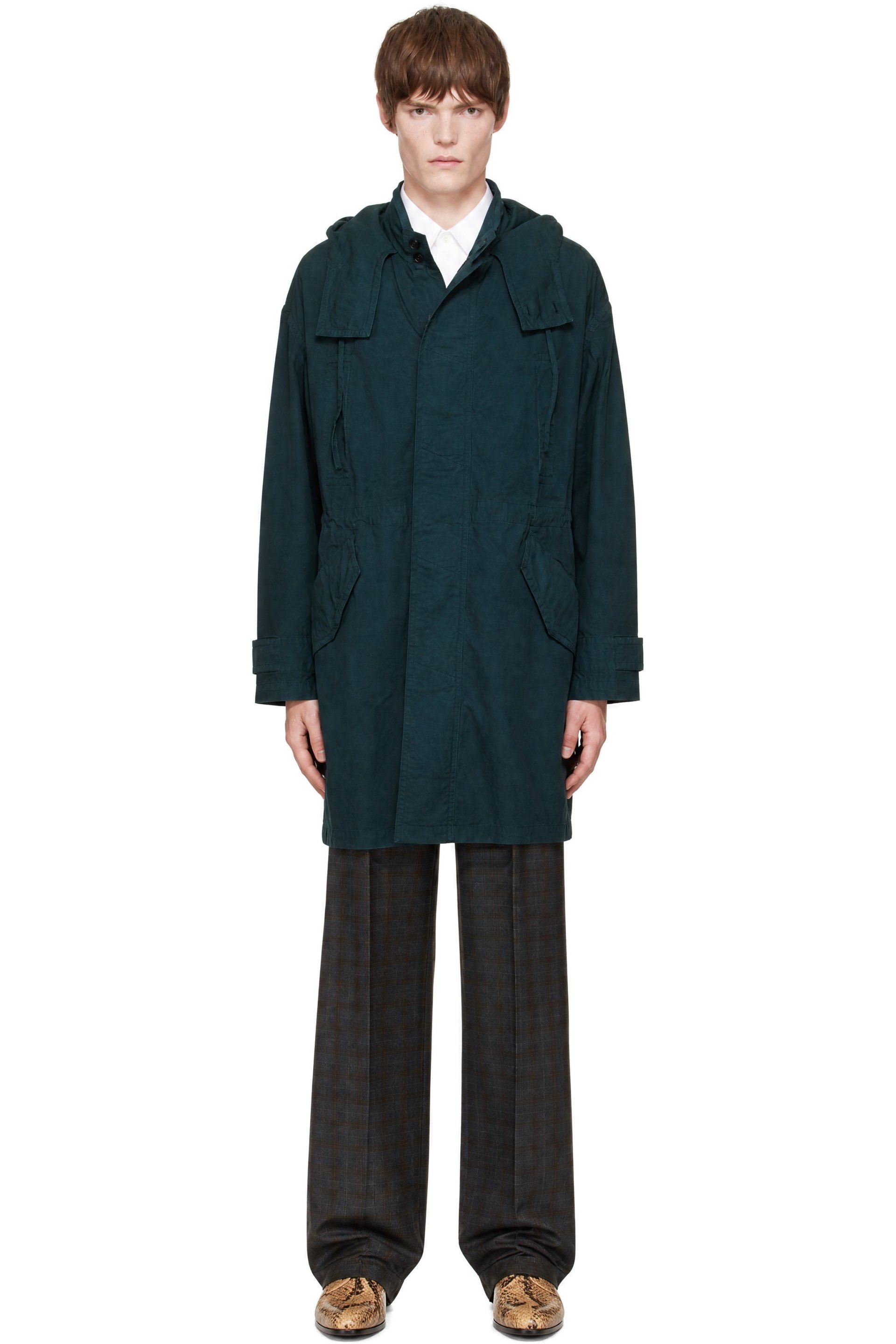 Dries Van Noten - Blue Cotton Coat