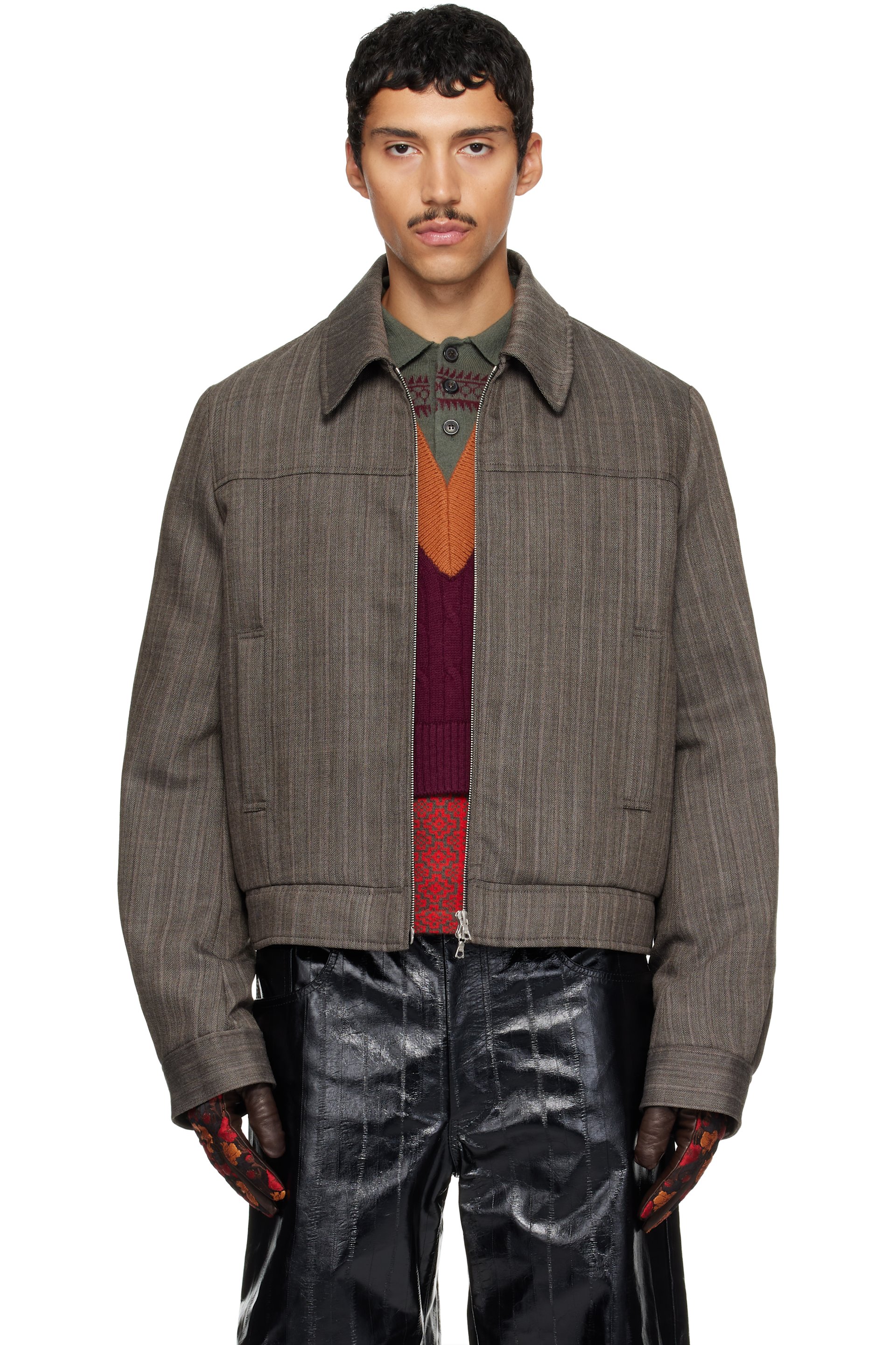 Dries Van Noten - Brown Wool Jacket