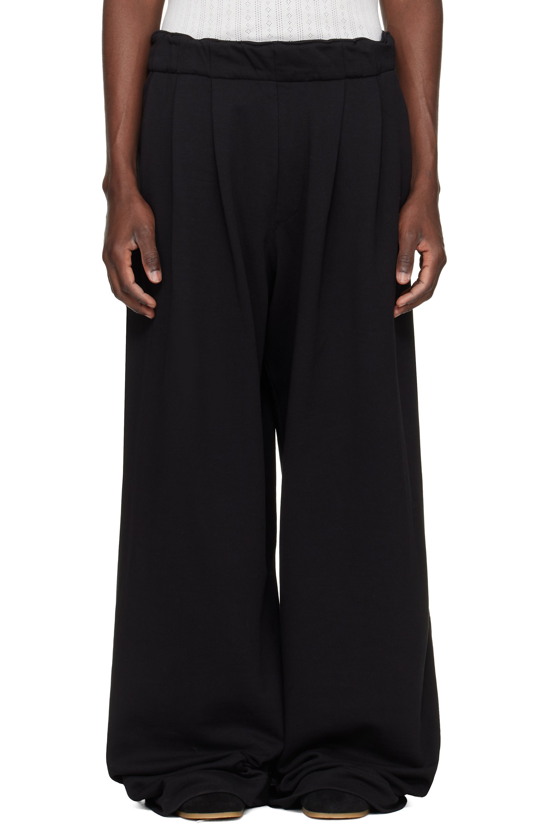 Dries Van Noten - Black Pleated Sweatpants